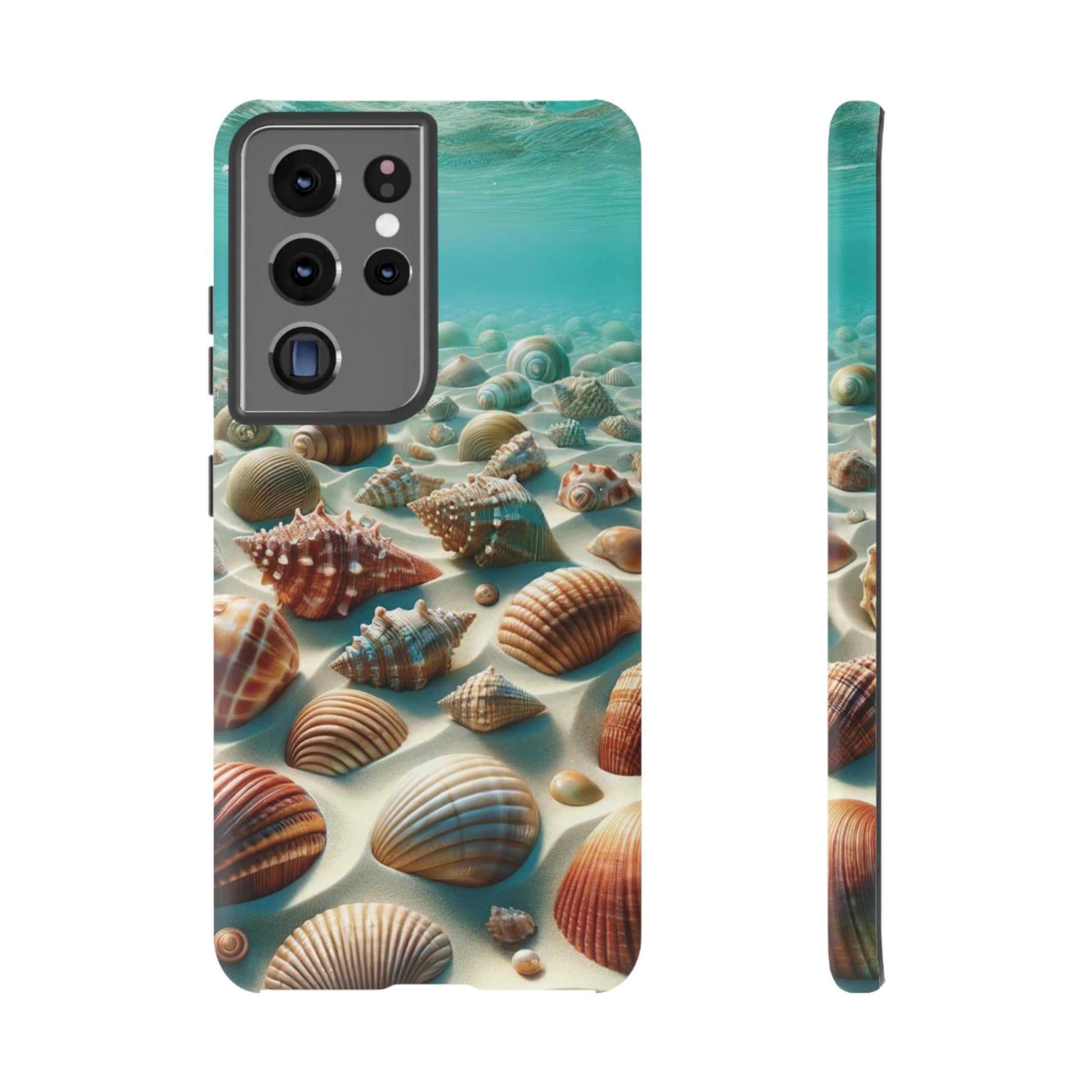 Plush Ocean Bliss Turquoise Seashell Ocean Beach View Protective Phone Case Gift for Her Phone 15, Samsung iPhone Samsung Gift for Her Case iPhone 15, Samsung iPhone Samsung Accessory Gift for Her.