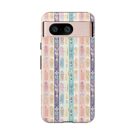 Boho Pastel Feathers Modern Watercolor Abstract Phone Case Compatible with iPhone, Samsung & More - Stylish, Durable Protection with Vibrant Artistic Design Perfect Gift for Her