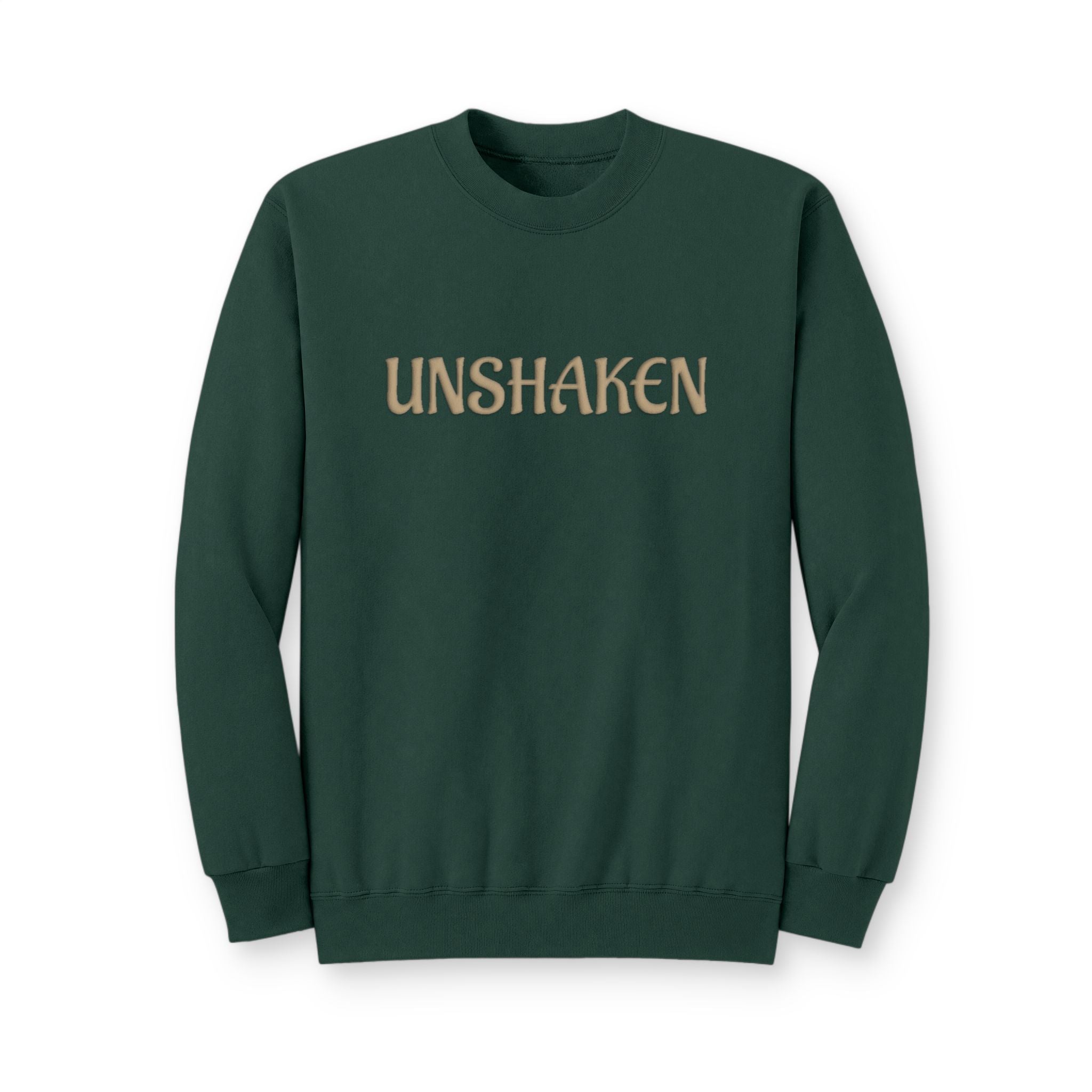 Unshaken Crewneck Sweatshirt - Minimal Inspirational Graphic Sweatshirt
