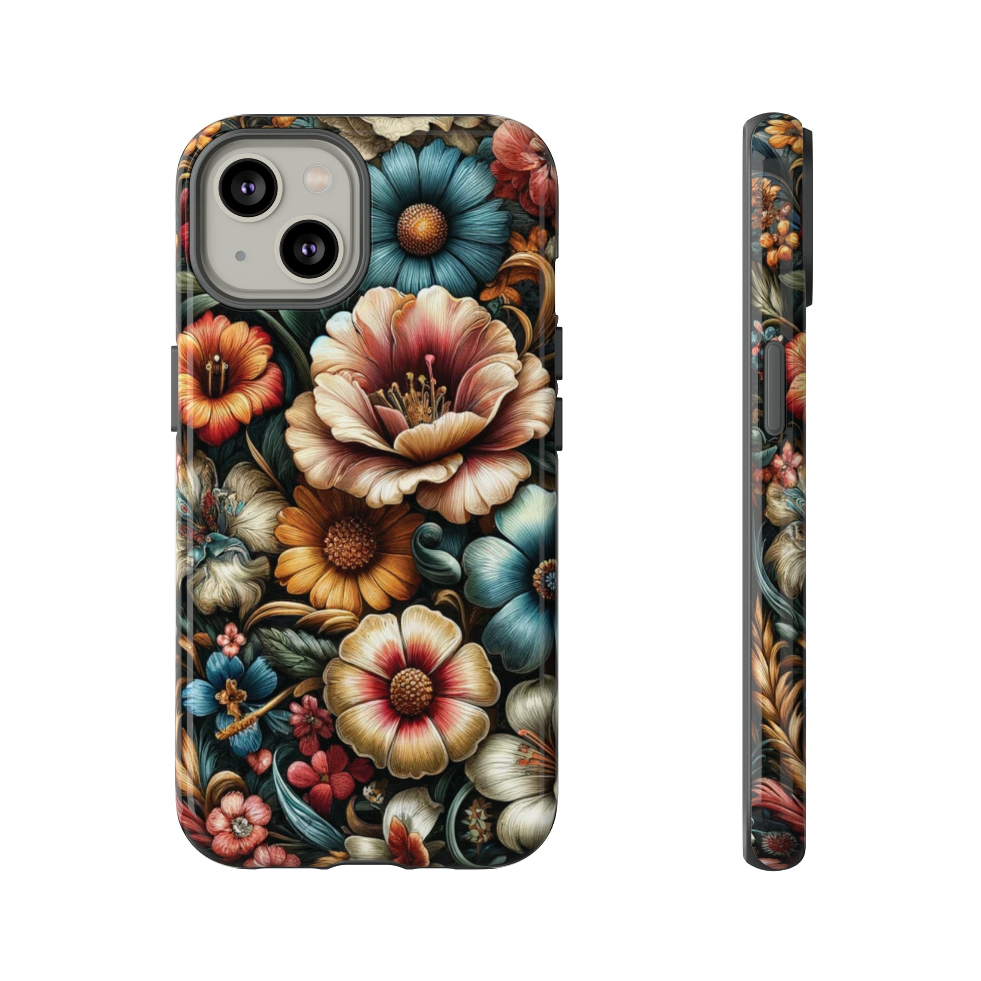 Pastel Floral Design Luxury Phone Tough Case Floral Elegant Durable Stylish for Modern Devices iPhone 15, Samsung iPhone Samsung Accessory Gift for Her.