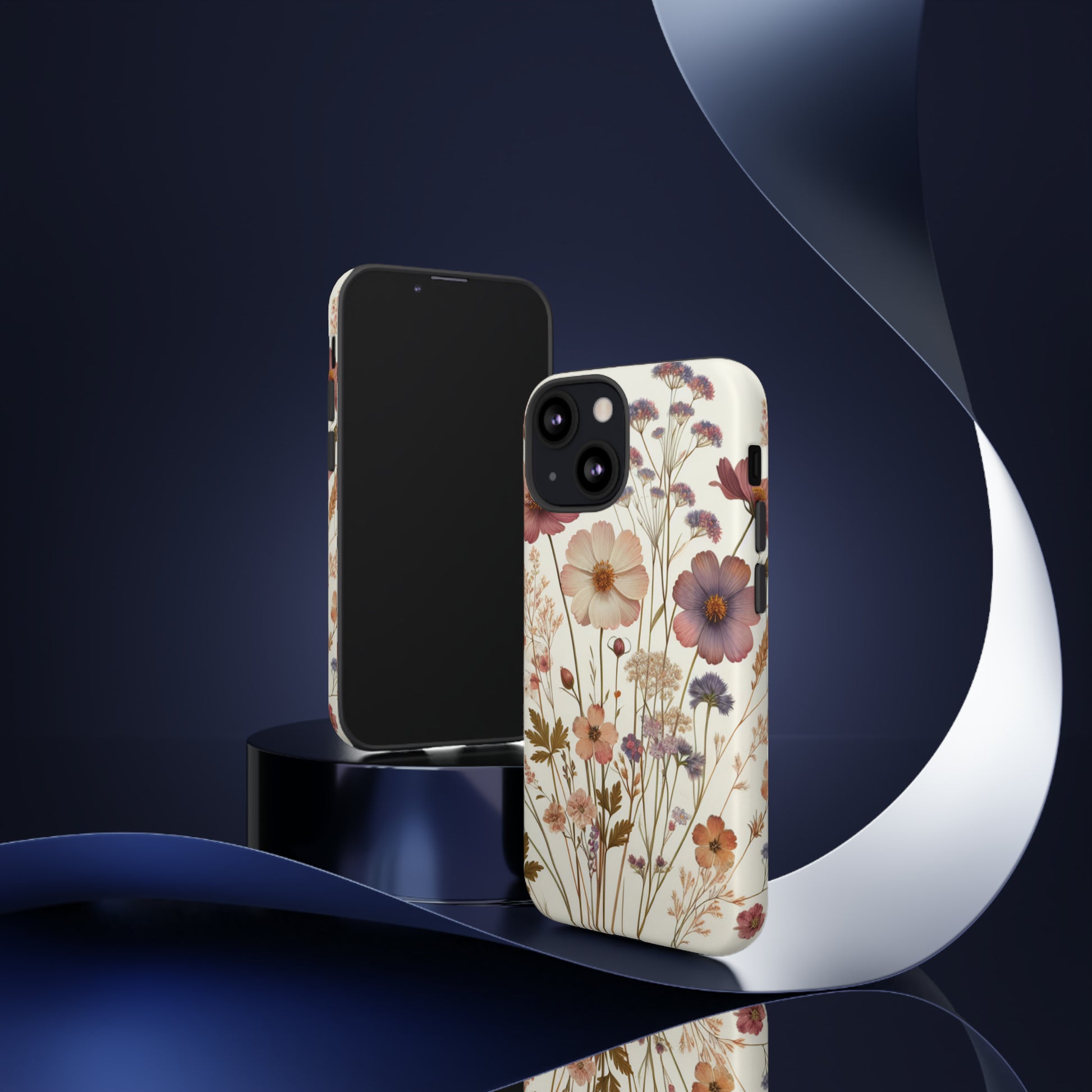 Wildflower Boho Luxury Phone Tough Case Floral Elegant Durable Stylish for Modern Devices iPhone 15, Samsung iPhone Samsung Accessory Gift for Her.