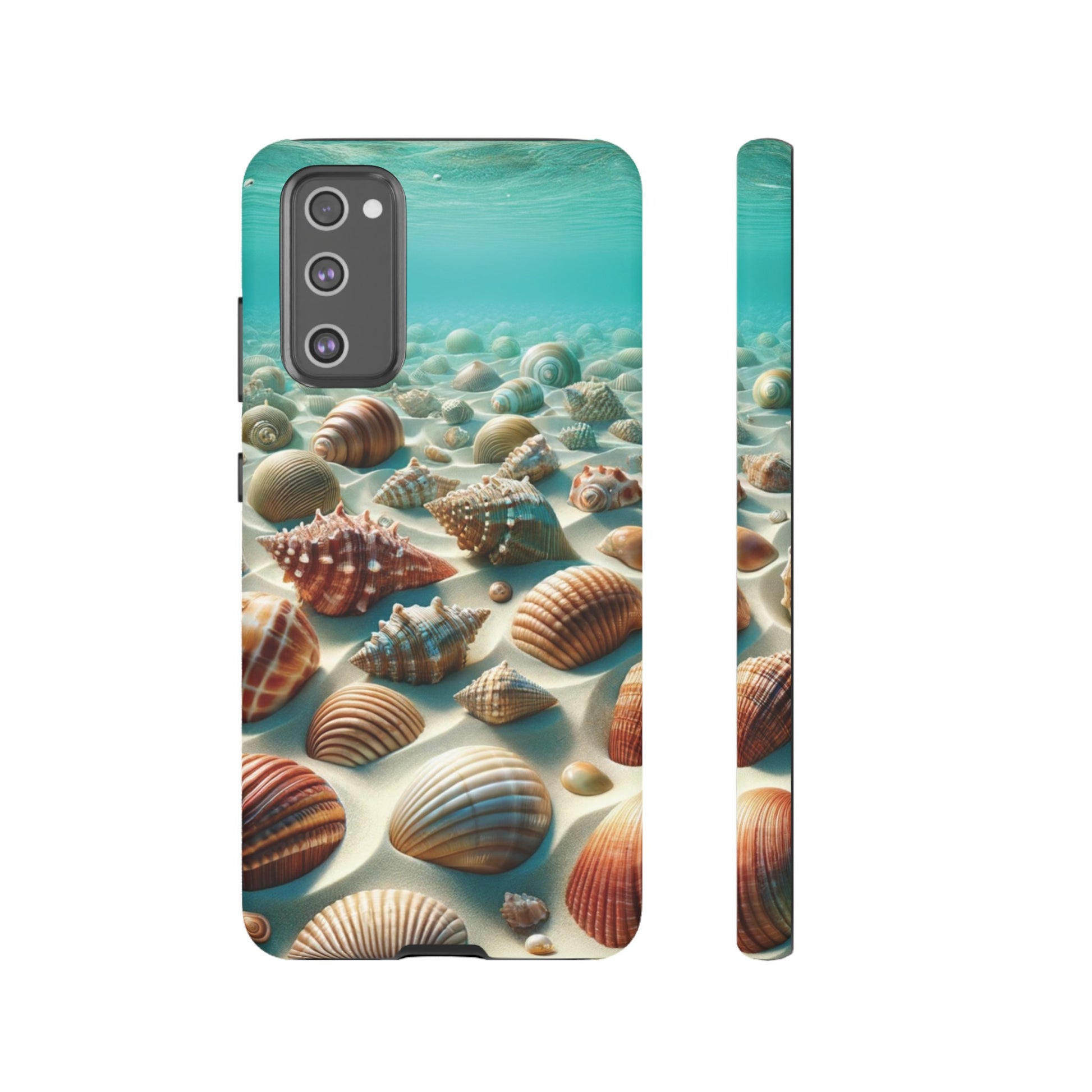Plush Ocean Bliss Turquoise Seashell Ocean Beach View Protective Phone Case Gift for Her Phone 15, Samsung iPhone Samsung Gift for Her Case iPhone 15, Samsung iPhone Samsung Accessory Gift for Her.