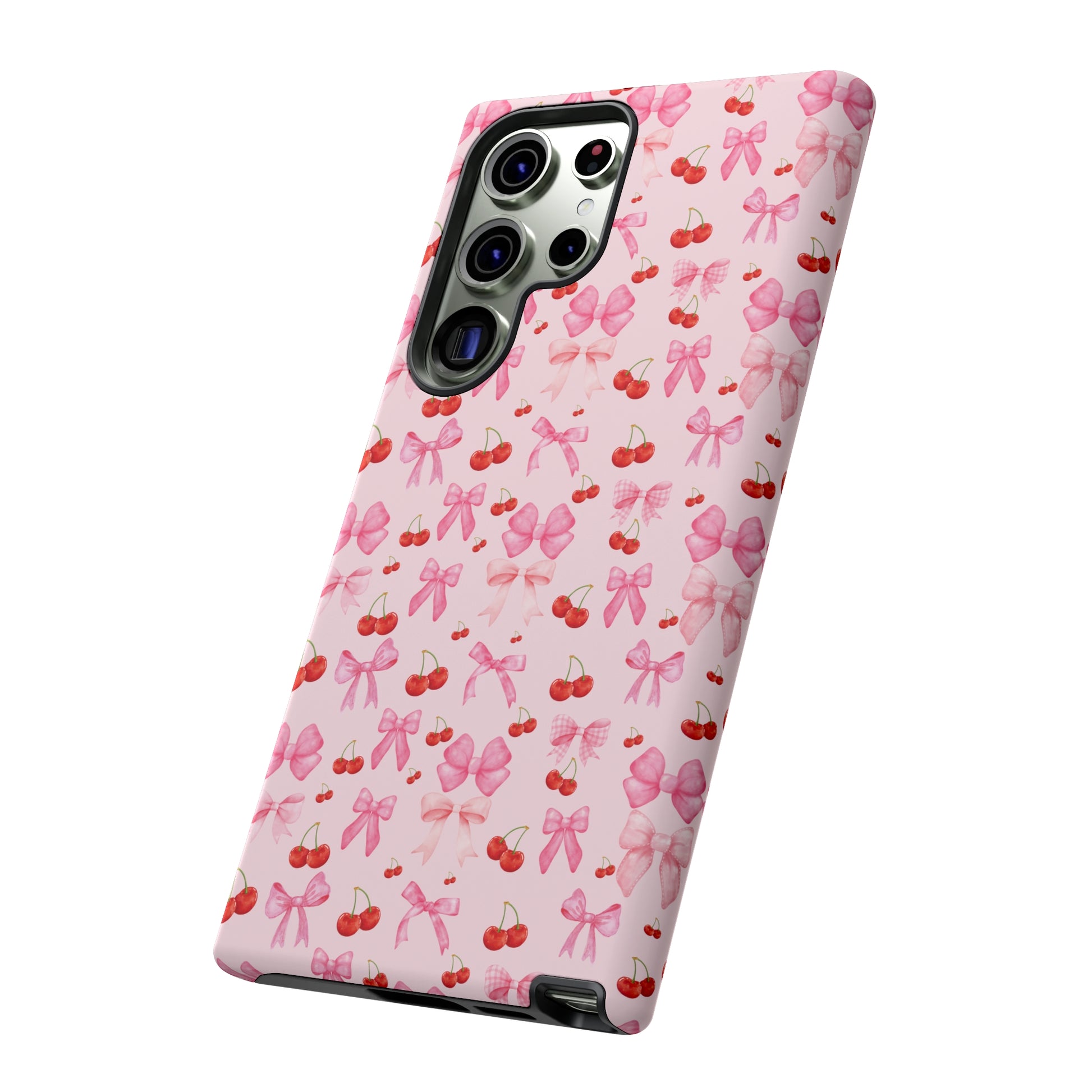Coquette phone case Cherry Coquette Ribbon Bow iPhone Case Fruity, Girly Gift for Her Phone 15, Samsung iPhone Samsung Gift for Her Case iPhone 15, Samsung iPhone Samsung Accessory Gift for Her.