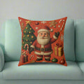 Coussin carré de Noël décoratif pour les Fêtes, coussin douillet pour canapé, lit ou chaise, disponible en tailles 16x16, 18x18 et 20x20Coin lecture
