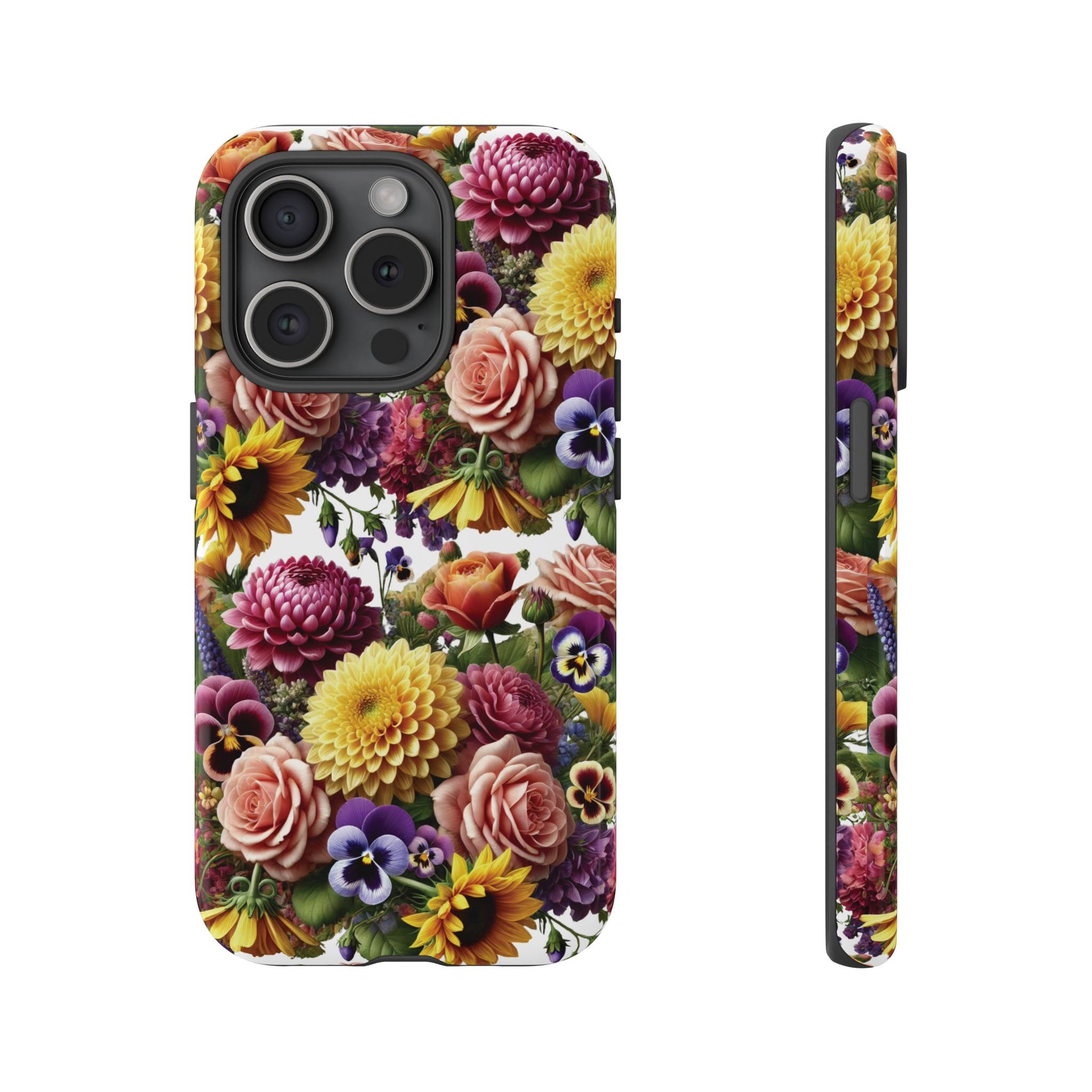 Floral Fall Phone Case for iPhone 16 15 14 13 12  21 23 Samsung, and Pixel | Stylish Protective Cover Gift for Her Perfect for Floral Lover