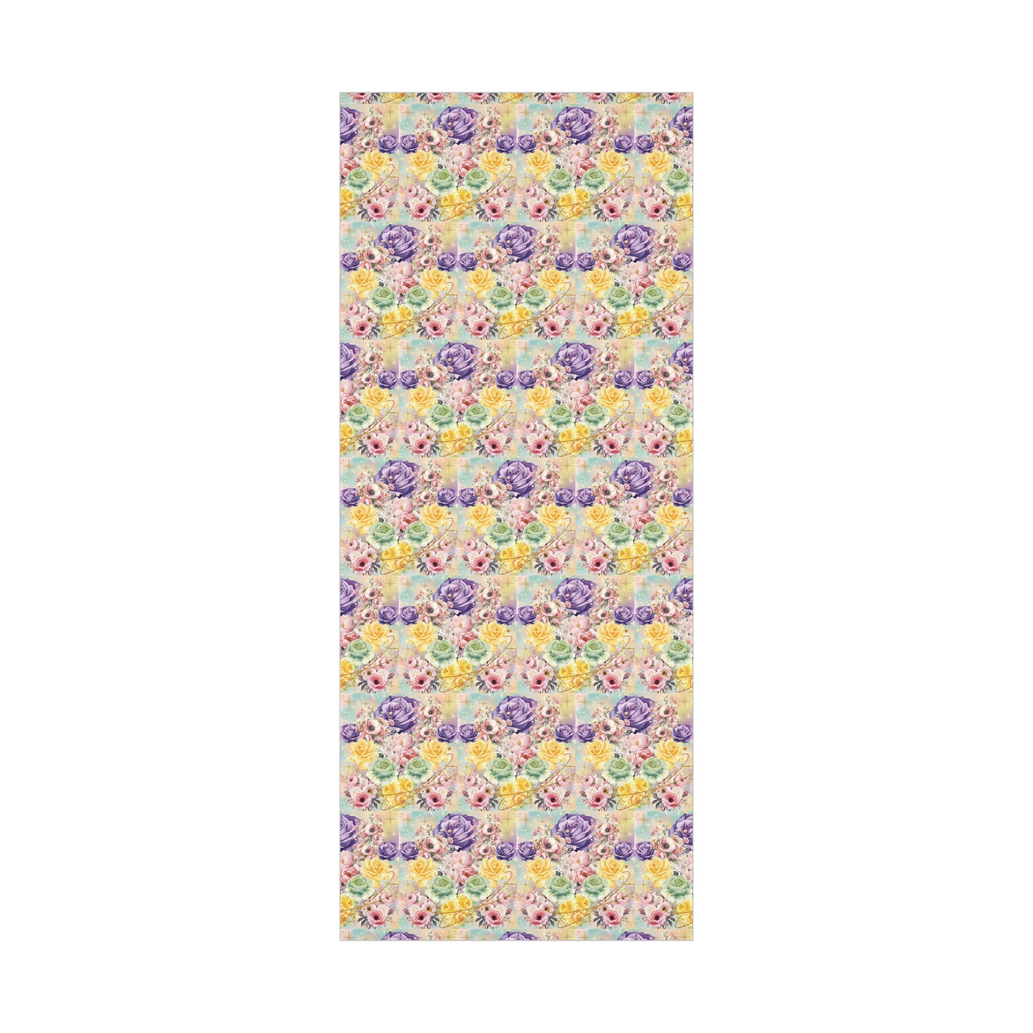 Pastel Floral Wrapping Paper | Vibrant Seasonal Blooms | Perfect for Birthdays, Special Occasions | Premium Quality Gifts Moms Weddings