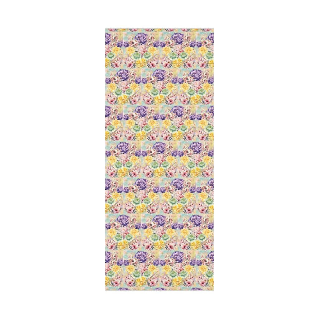 Pastel Floral Wrapping Paper | Vibrant Seasonal Blooms | Perfect for Birthdays, Special Occasions | Premium Quality Gifts Moms Weddings