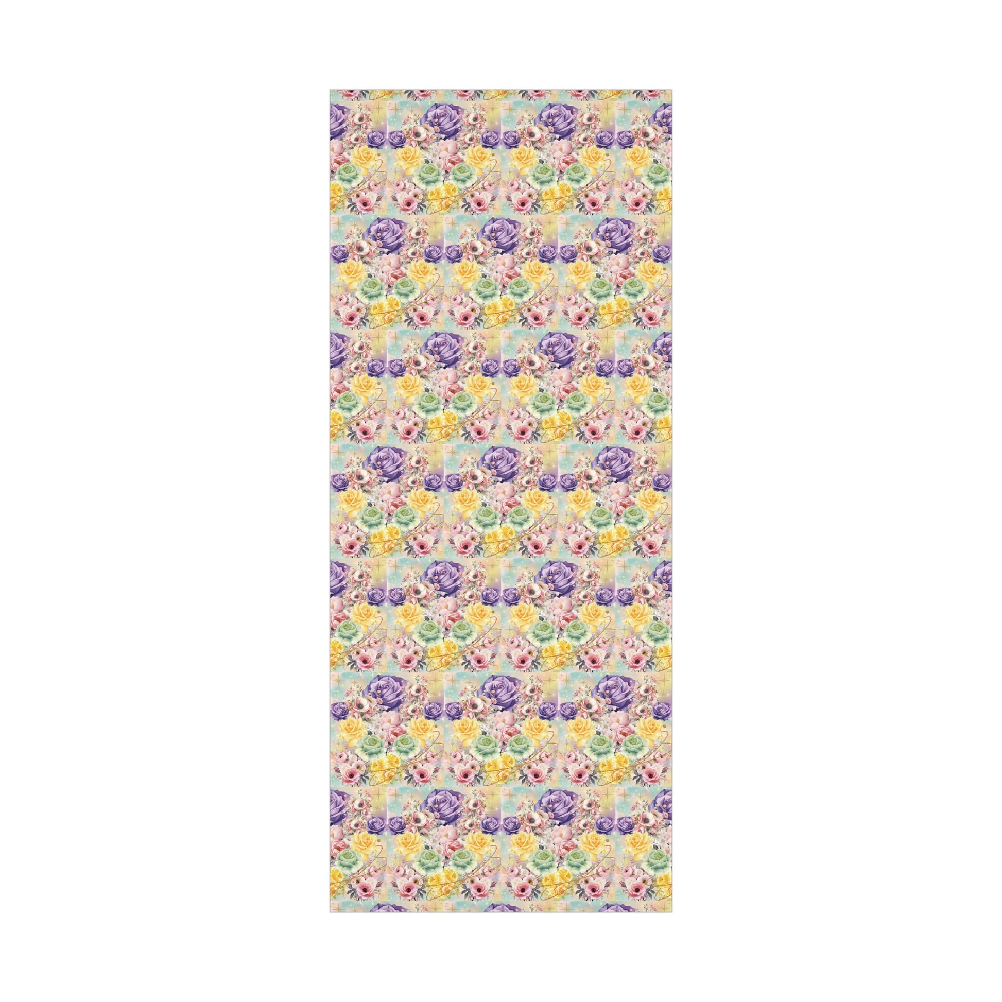 Pastel Floral Wrapping Paper | Vibrant Seasonal Blooms | Perfect for Birthdays, Special Occasions | Premium Quality Gifts Moms Weddings