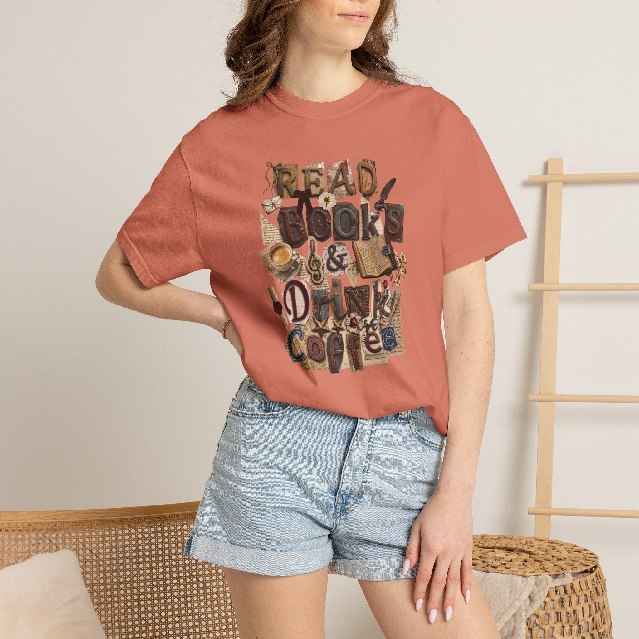 Read Books Drink Coffee T-Shirt | Book Lover Shirt | Coffee Lover Gift | Reader Tee | Bibliophile Shirt | Cozy Reading Aesthetic