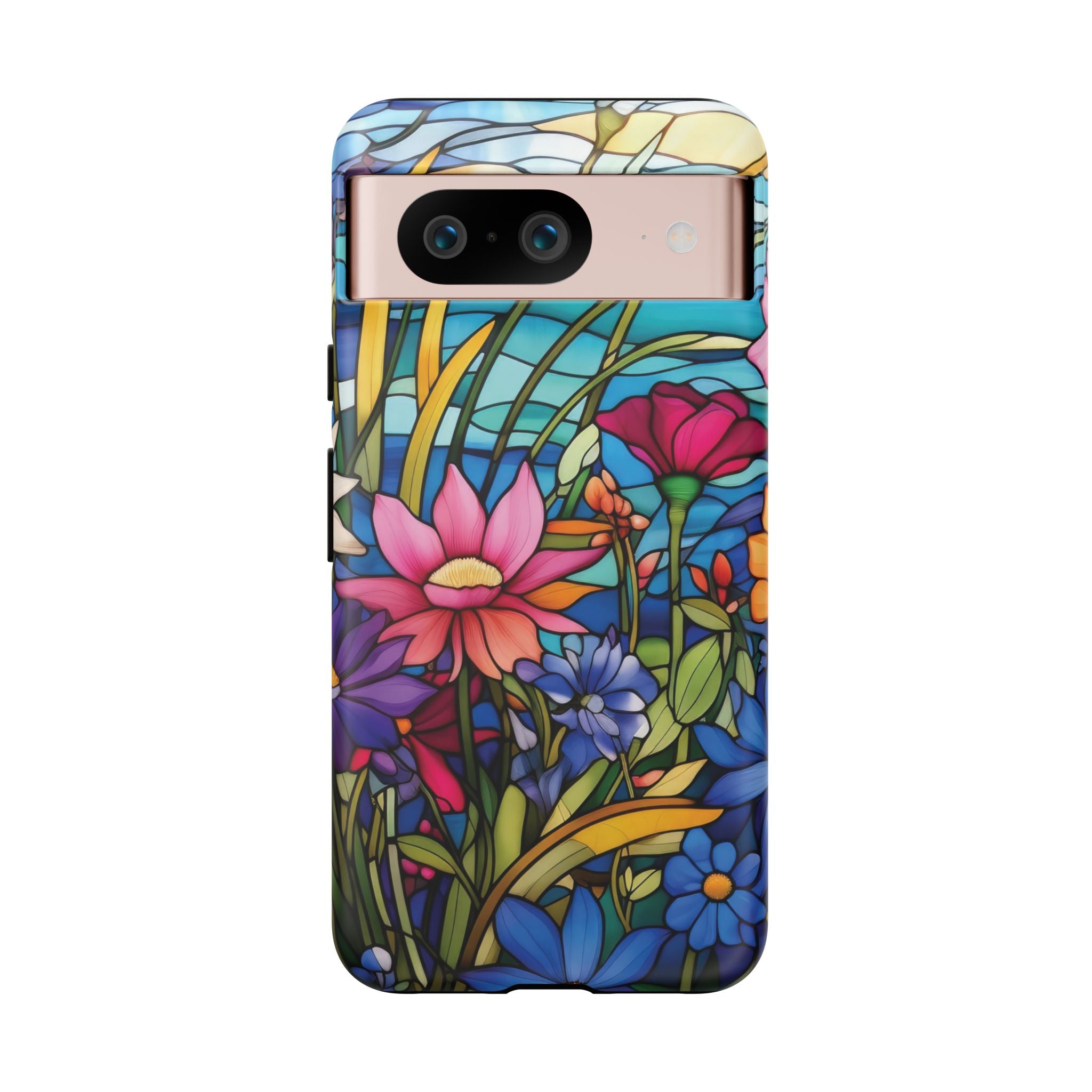 Wildflowers Stain Glass Illusion Phone Case Unique Holiday Protection for Your Device | Stylish & Durable Cover Gift for Her Phone 15, Samsung iPhone Samsung Accessory Gift for Her