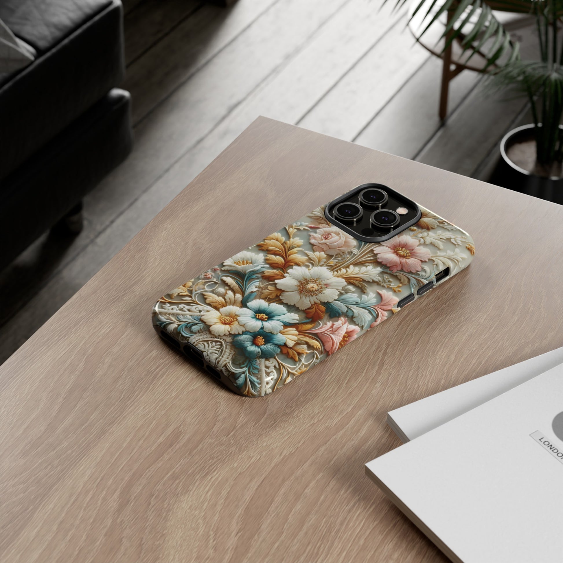 3D Elegant Faux Flowers Phone Case Stylish & Durable for iPhone Samsung Gift iPhone 15, 14, 13 Samsung Pixel Gift for Mom Accessory Gift for Her