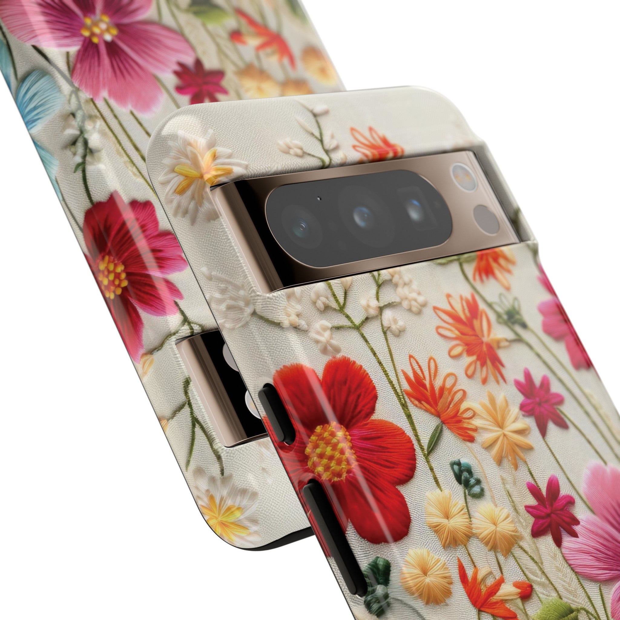 3D Floral Phone Case Elegant Faux Flower Durable for iPhone Samsung Smartphone iPhone 15, 14, 13 Samsung Gift for Mom