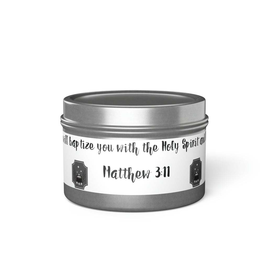 New House Sacred Light Divine Verse Tin Candles Embrace Peace with 4oz/8oz Coconut Soy Wax, Hand-Poured in USA. Lead-Free Wick, 20-40hr Burn. Evergreen, Vanilla, More Spiritual Ambiance Awaits Pure Harmony Grace..