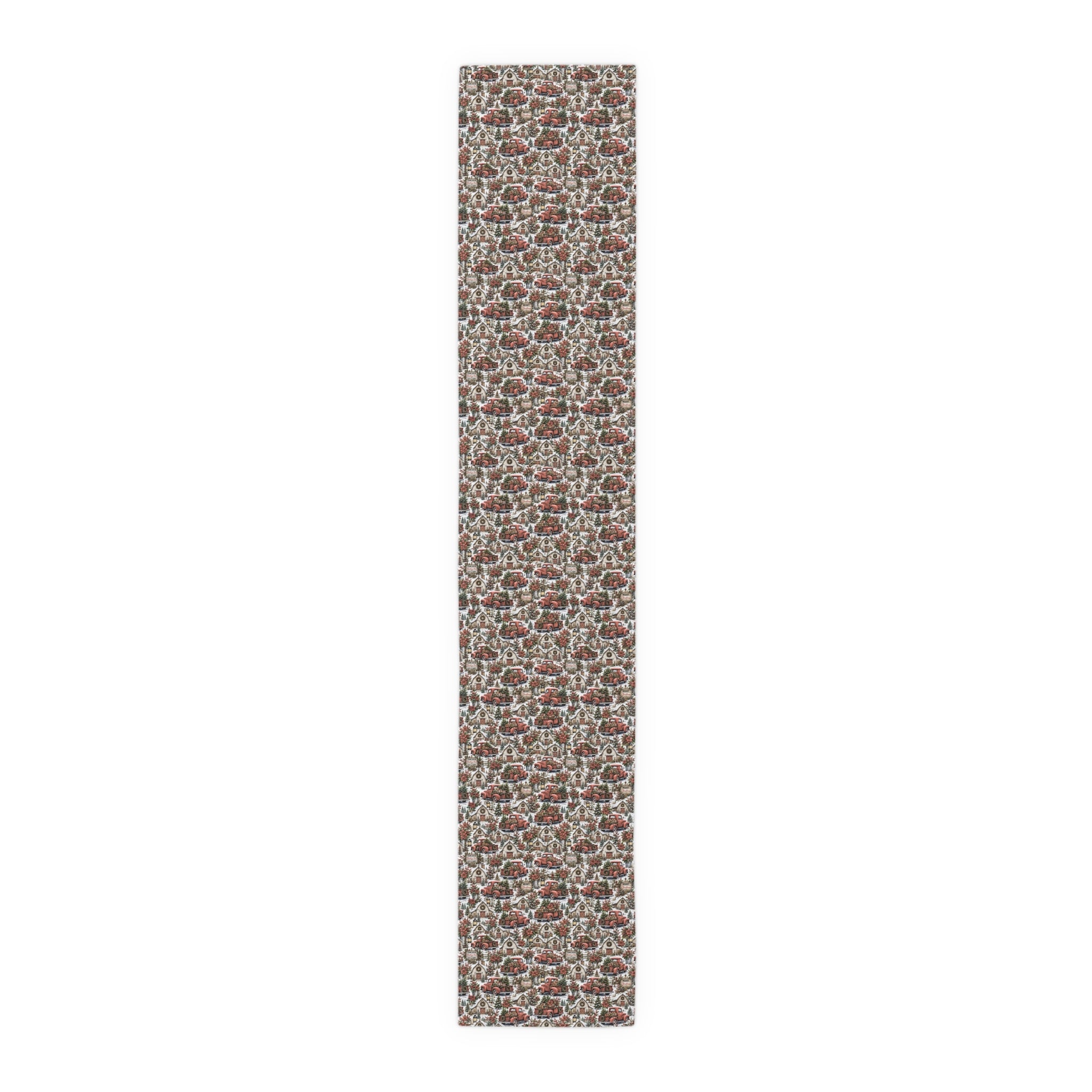 Autumn Harvest Table Runner — Rustic Farmhouse Cotton-Poly Dining Decor