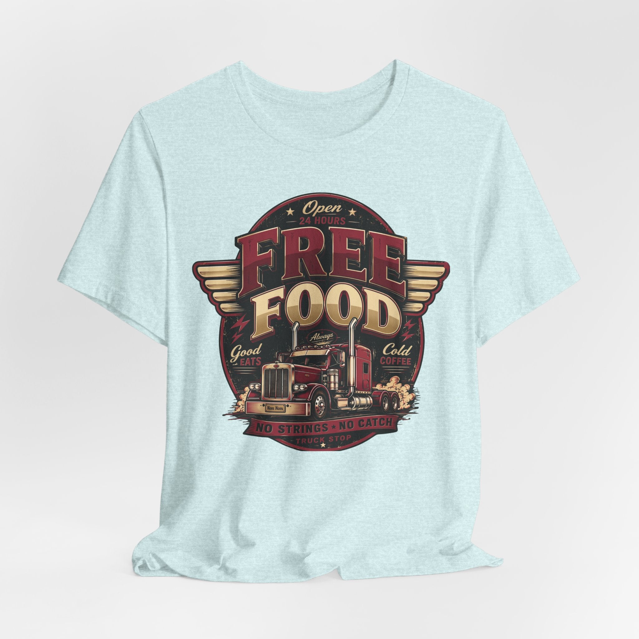 Funny "Free Food" Food Truck T-Shirt Perfect for Dad or Husband