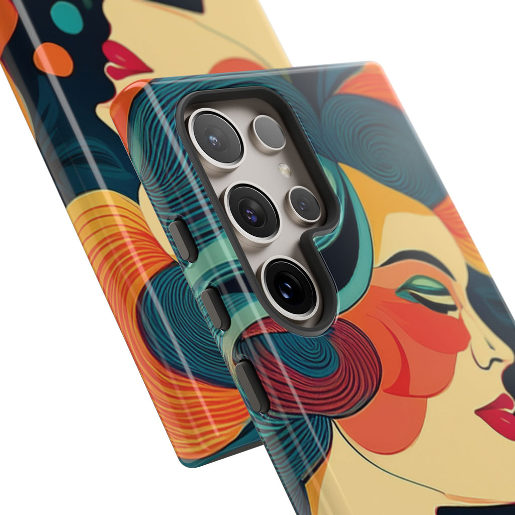 Coque de Téléphone Esthétique Années 50 Rétro Design d'Inspiration Vintage aux Couleurs Pastel Housse Style Mid-Century pour Modèles iPhone et Samsung Galaxy