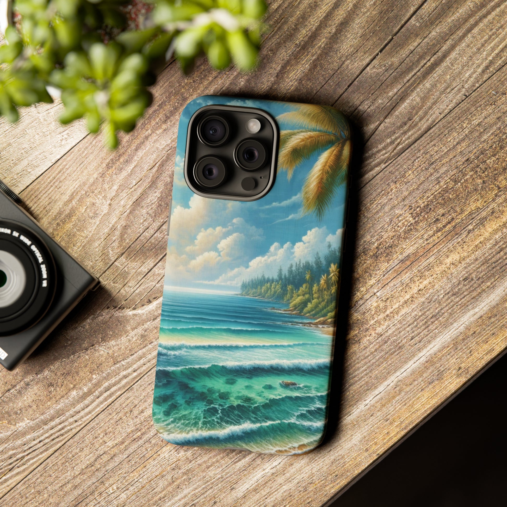 Coastal Serenity Ocean Beach View Protective Phone Case Gift for Her Phone 15, Samsung iPhone Samsung Gift for Her Case iPhone 15, Samsung iPhone Samsung Accessory Gift for Her.