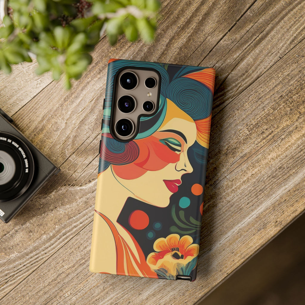 Coque de Téléphone Esthétique Années 50 Rétro Design d'Inspiration Vintage aux Couleurs Pastel Housse Style Mid-Century pour Modèles iPhone et Samsung Galaxy