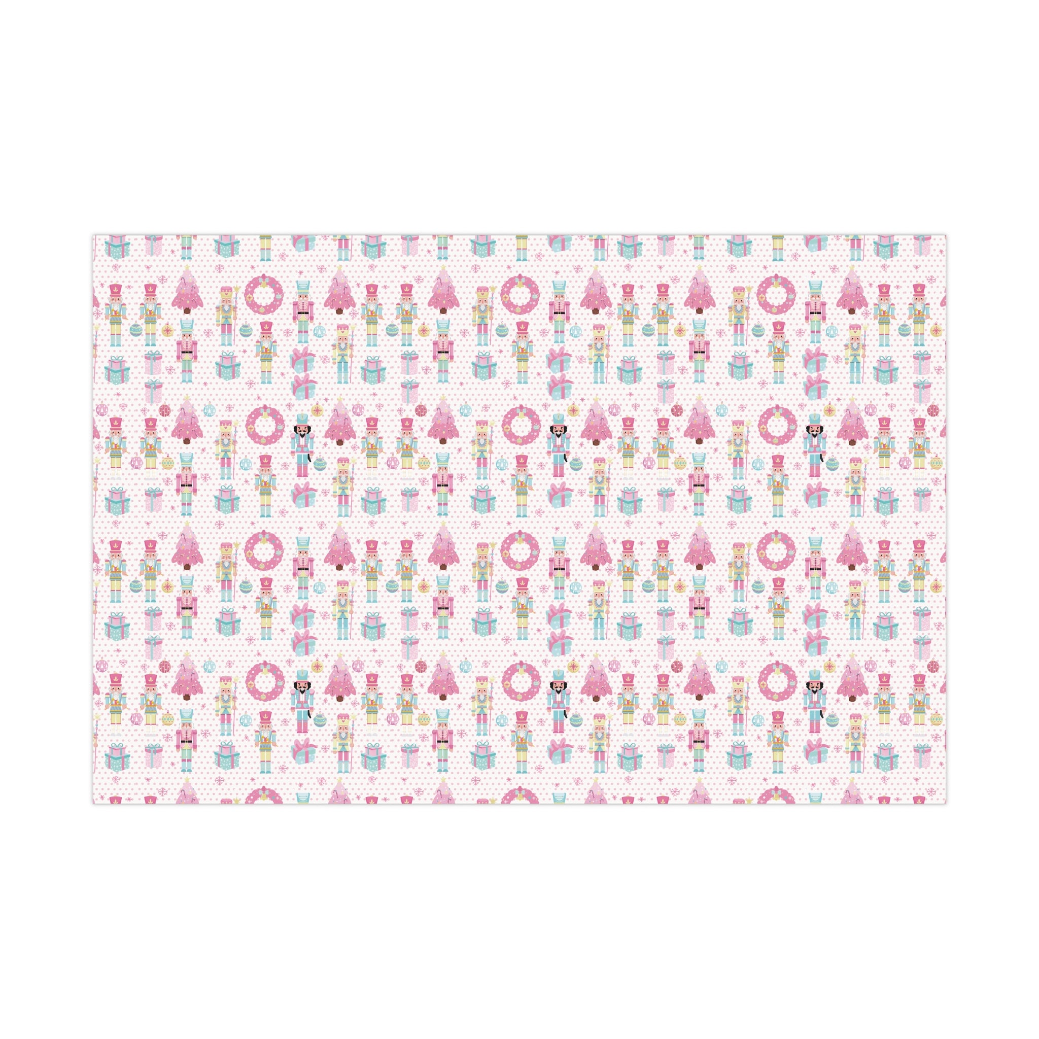 Pink Christmas Nutcrackers Wrapping Paper | Vibrant Seasonal Blooms | Perfect for Thanksgiving, Birthdays, Special Occasions | Premium Quality Gifts Moms - MRSBYVALLE
