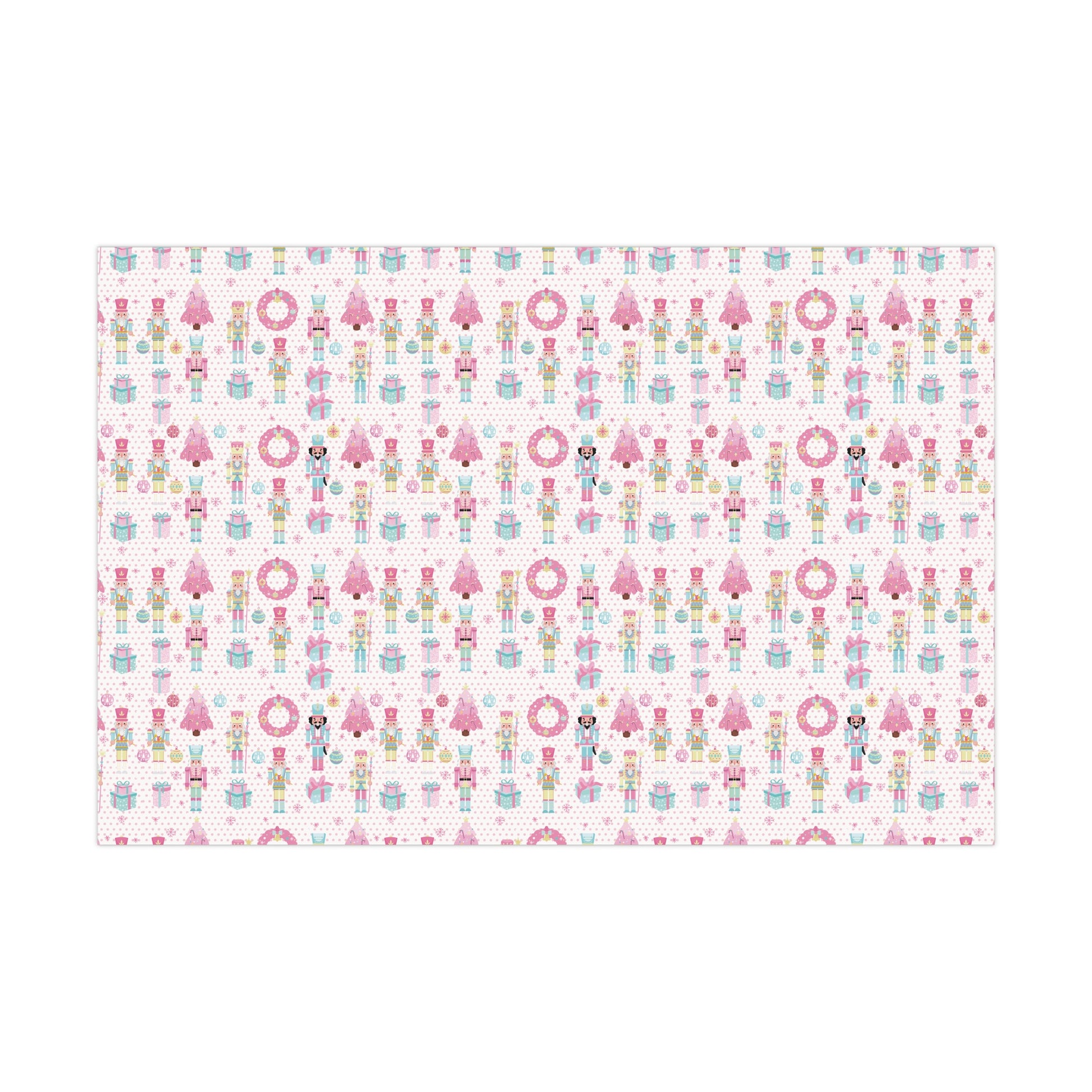 Pink Christmas Nutcrackers Wrapping Paper | Vibrant Seasonal Blooms | Perfect for Thanksgiving, Birthdays, Special Occasions | Premium Quality Gifts Moms - MRSBYVALLE