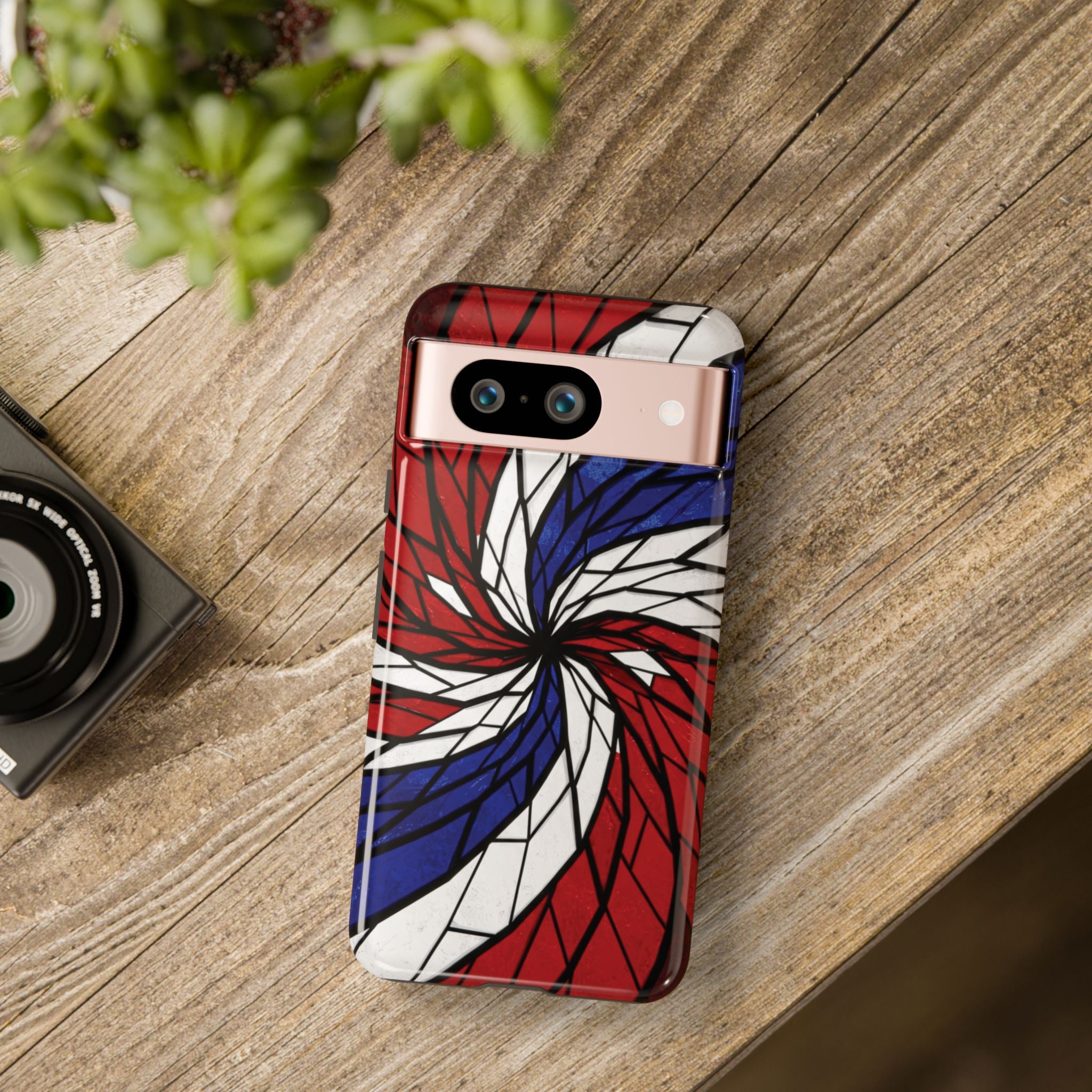 Patriotic Red White & Blue Phone Case – USA Flag Design, Independence Day Gift, Protective Cover for iPhone, Samsung, Pixel