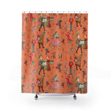 Retro Christmas 50s Design Shower Curtain Stylish Bathroom Decor, Perfect for a Fresh, Elegant Look and Durable for a Fresh, Stylish LookWedding Gift for Mom Bridal Shower Gift Newlywed - MRSBYVALLE