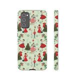 1950s Vintage Phone Case - Retro Christmas Design | Unique Holiday Protection for Your Device | Stylish & Durable Cover Gift for Her Phone 15, Samsung iPhone Samsung Accessory Gift for Her