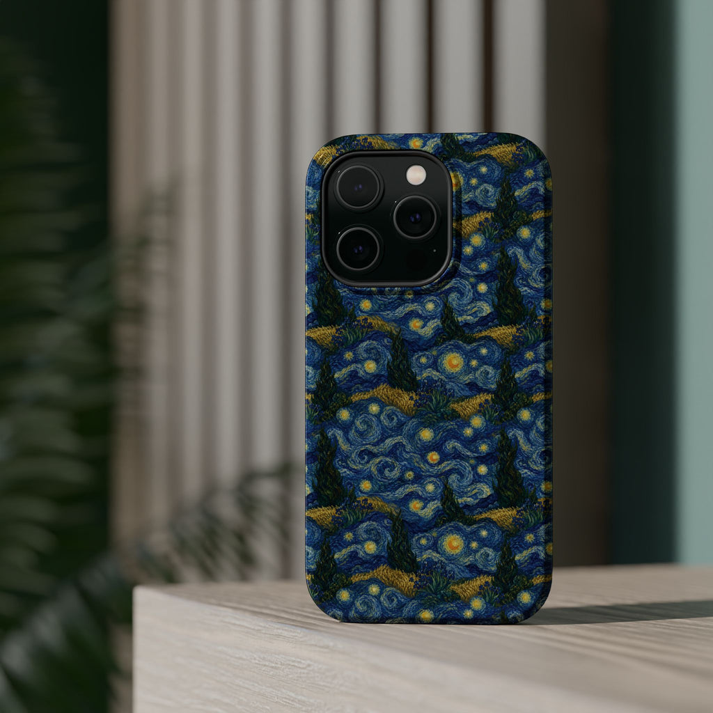 Van Gogh Illusion Magnetic Phone Case — Elegant Impact‑Resistant Art Lover Design