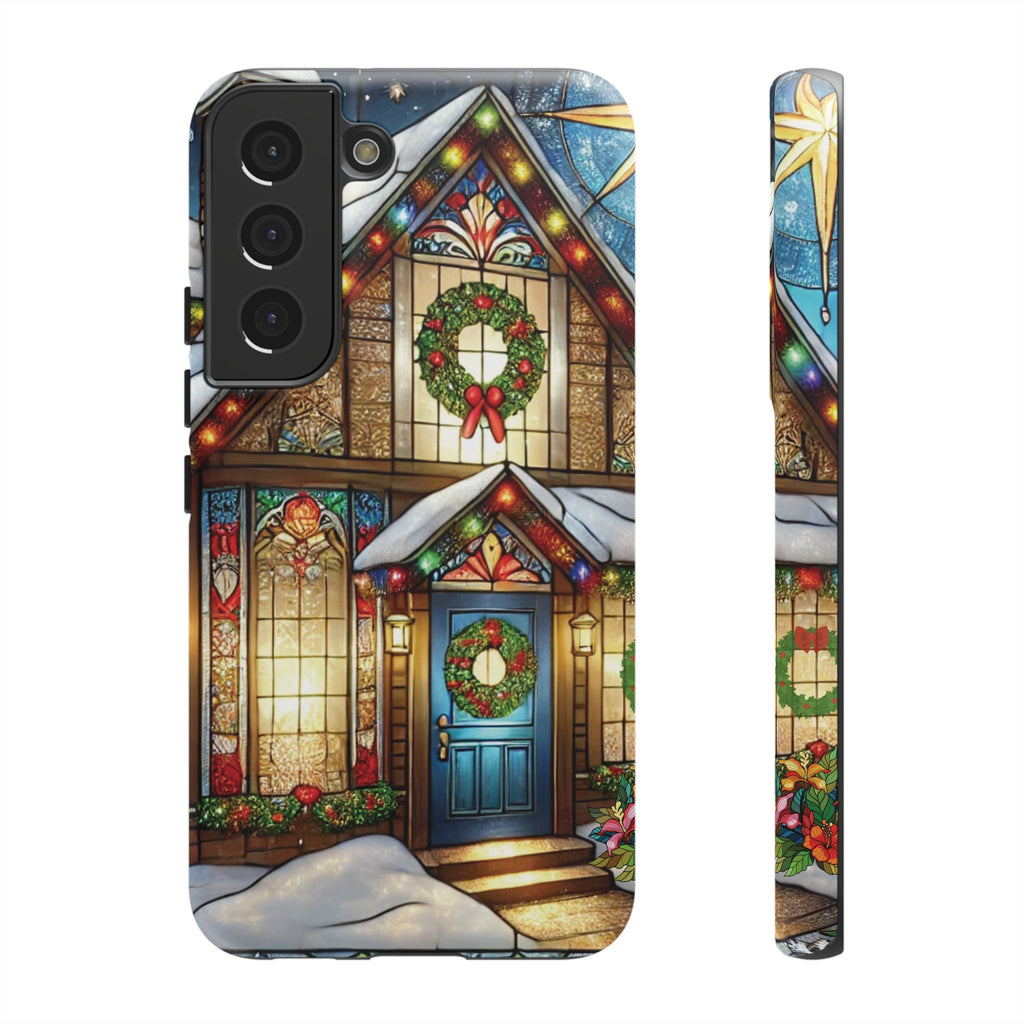 Phone Case - Stain Glass Christmas Unique Holiday Protection Gift for Her