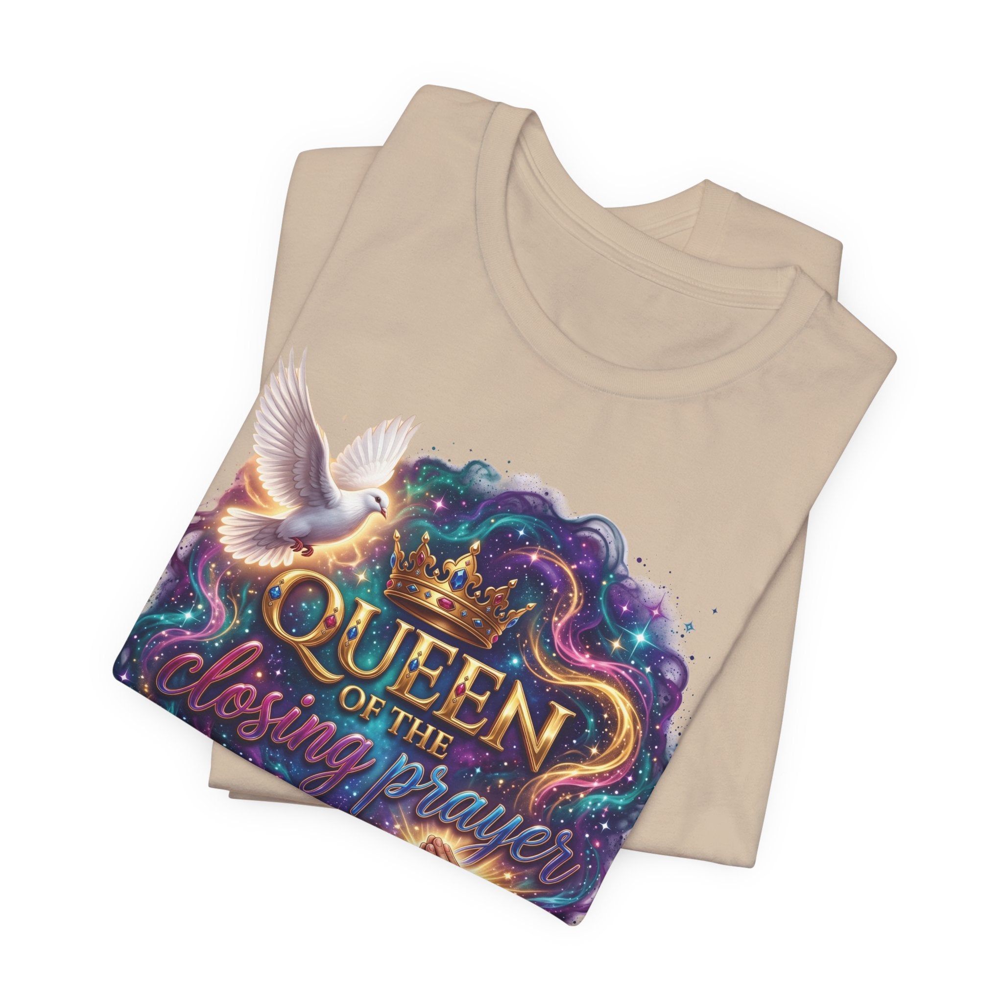 Queen of the Closing Prayer Christian T-Shirt | Funny Church Shirt for Women | Faith-Based Graphic Tee