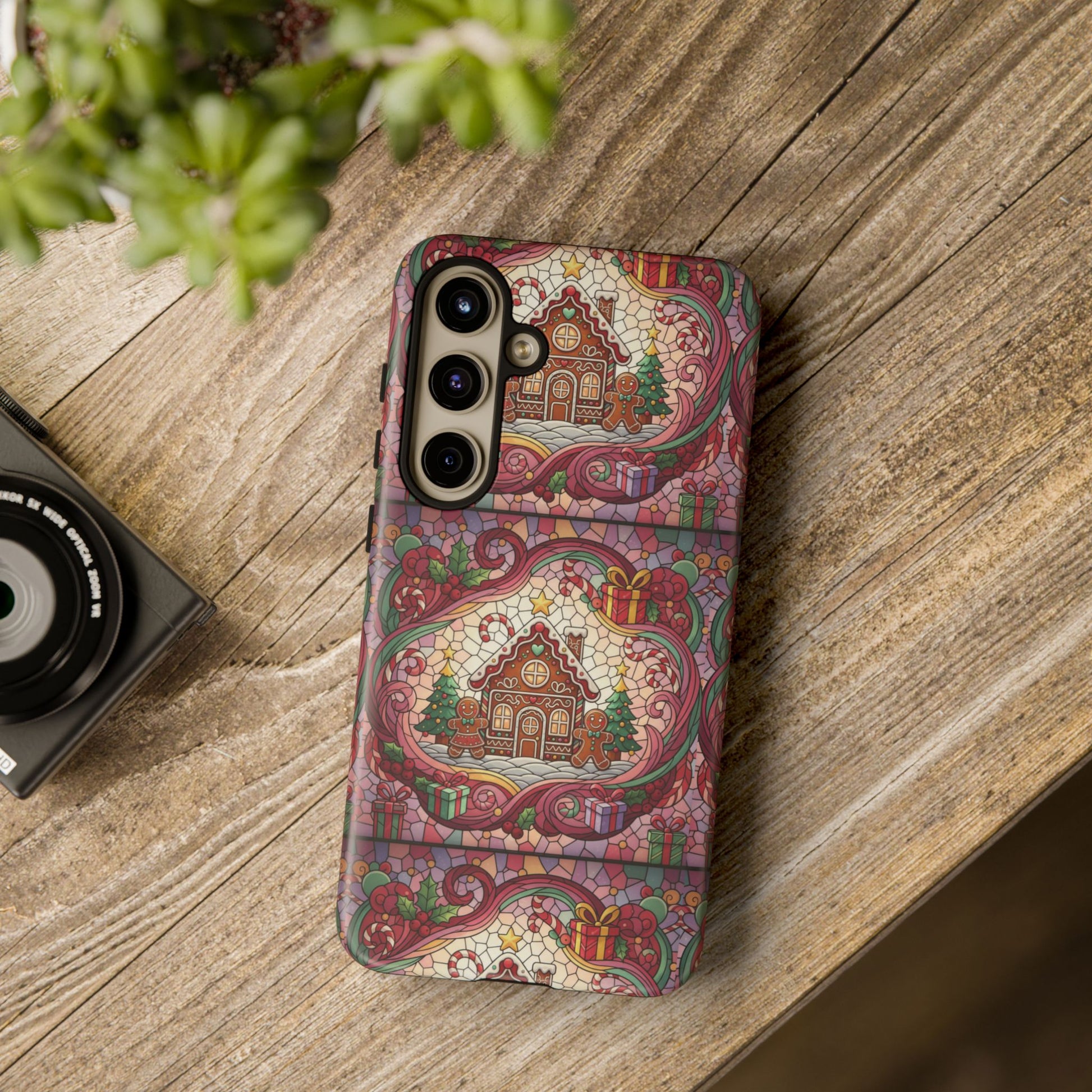 iPhone Case 17, 16  Gingerbread Stained Glass Tough Case Samsung perfect phone case