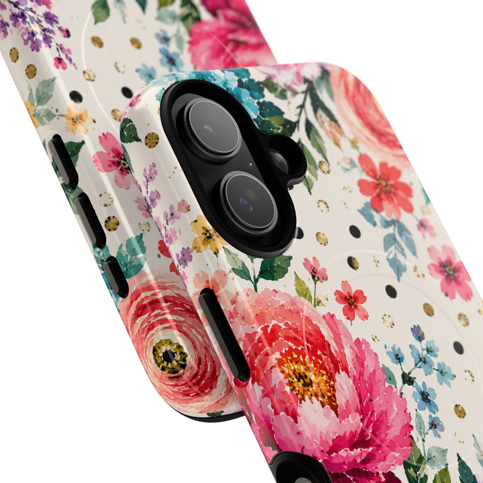 Watercolor Floral Peonies phone case | magnetic slim protective case