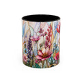 Wildflower Watercolor Coffee Mug Vibrant Wildflower Accent 11/15oz Stain Glass Illusion