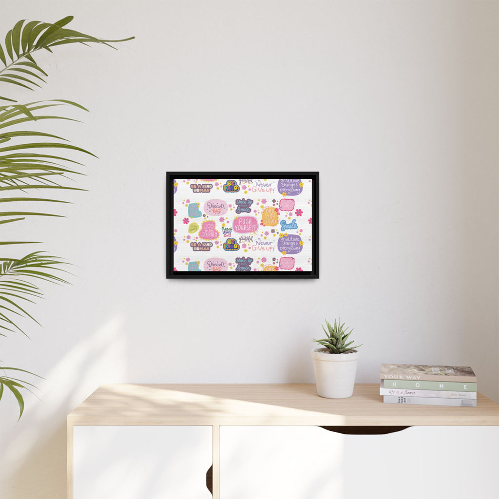 Good Vibes Only Canvas Wall Art – Ready‑to‑Hang Motivational Quote Picture, Positive Affirmation Home & Office Décor, Uplifting Gift Idea Bedroom, or Office Décor Gift for Mom