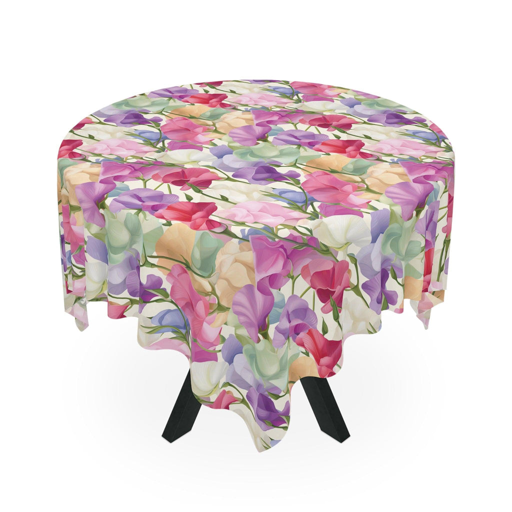 Pink Purple Blue Boho Chic Tablecloth Perfect for Adding a Botanical Touch to Any Dining Room, Kitchen Table or Outdoor Setting for Home, Weddings, Birthdays all Events Durable & Stylish for All Occasions - MRSBYVALLE
