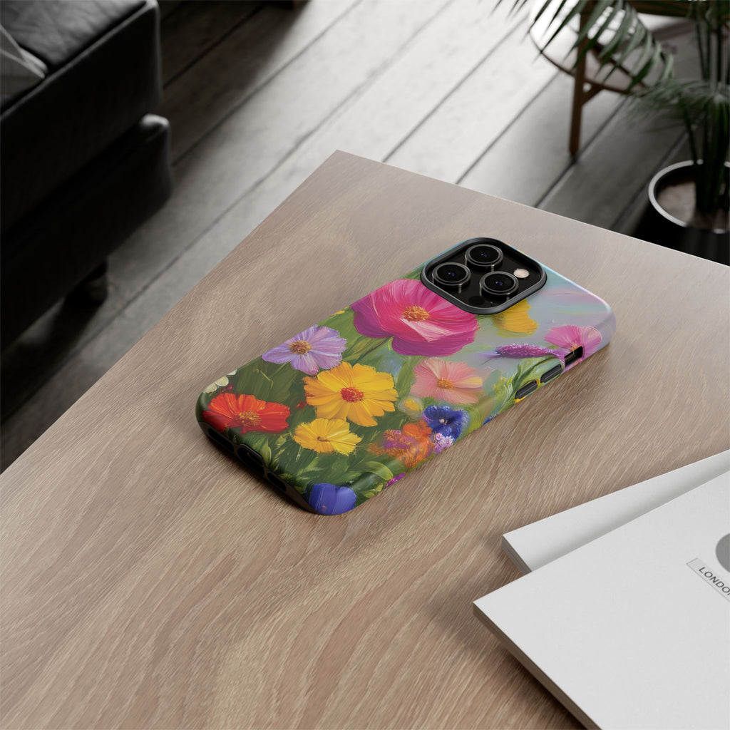 Vibrant Wildflower Painting Phone Case Hand-Painted Floral Art Design | Bright Nature-Inspired Cover | Perfect Gift for Flower Lovers iPhone & Galaxy
