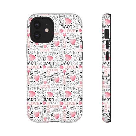 Cute Love Modern Watercolor Abstract Phone Case Compatible with iPhone, Samsung & More - Stylish, Durable Protection with Vibrant Artistic Design Perfect Gift for Her