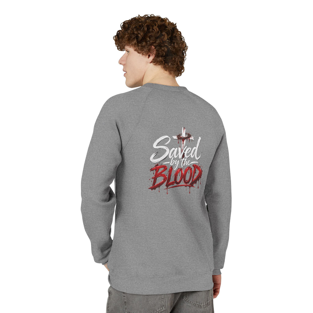 Saved by the Blood Sweatshirt — Christian Cross Faith Crewneck