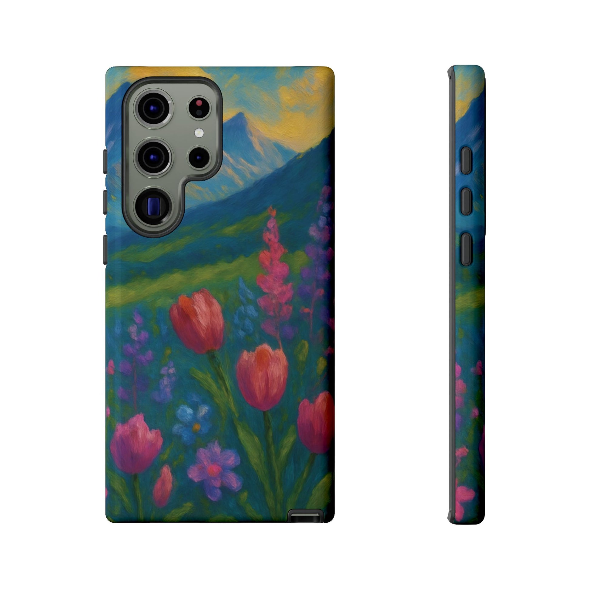 Mountains Wildflowers Phone Case | Vibrant Botanical Floral Design | Nature-Inspired Protective Cover for iPhone & Samsung | Trendy Aesthetic Gift Idea