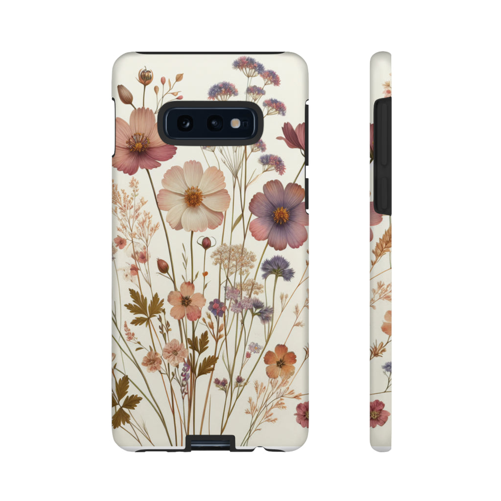 Wildflower Boho Luxury Phone Tough Case Floral Elegant Durable Stylish for Modern Devices iPhone 15, Samsung iPhone Samsung Accessory Gift for Her.
