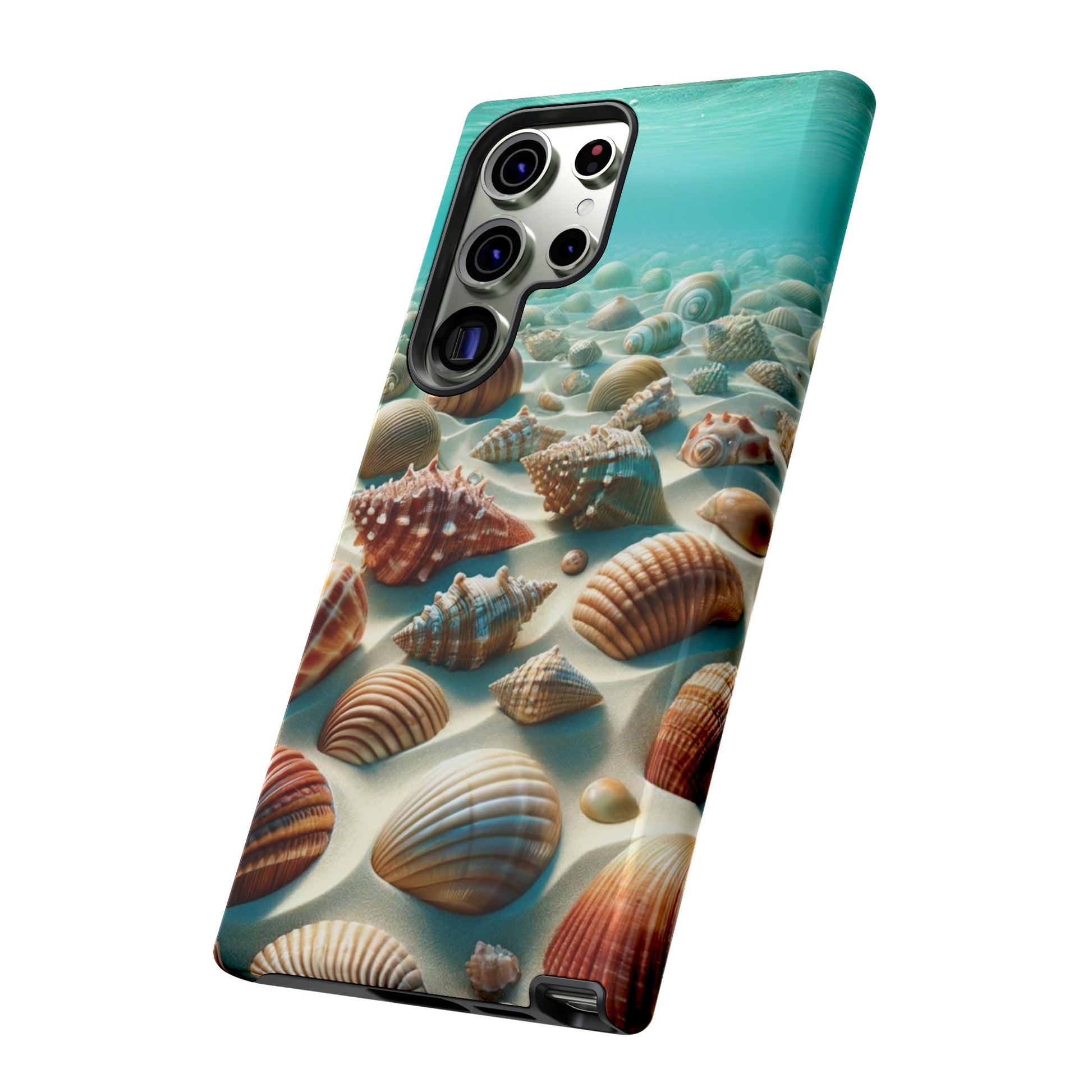 Plush Ocean Bliss Turquoise Seashell Ocean Beach View Protective Phone Case Gift for Her Phone 15, Samsung iPhone Samsung Gift for Her Case iPhone 15, Samsung iPhone Samsung Accessory Gift for Her.