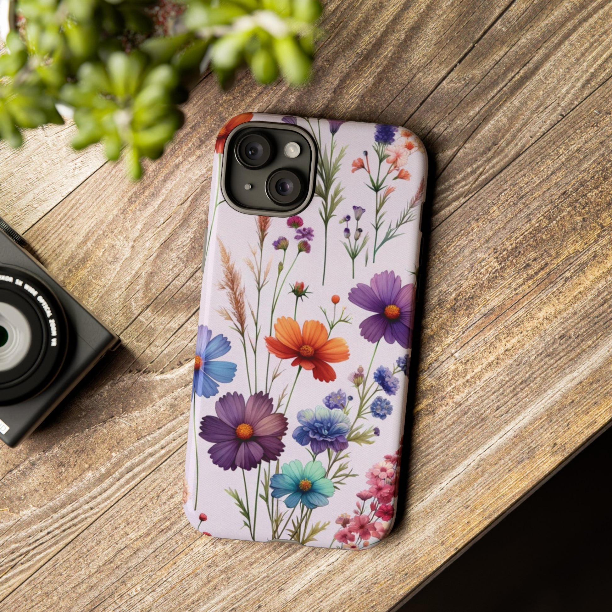 Lavender Wildflowers Protective Phone Case Gift for Her Phone 15, Samsung iPhone Samsung Gift for Her Case iPhone 15, Samsung iPhone Samsung Accessory Gift for Her.