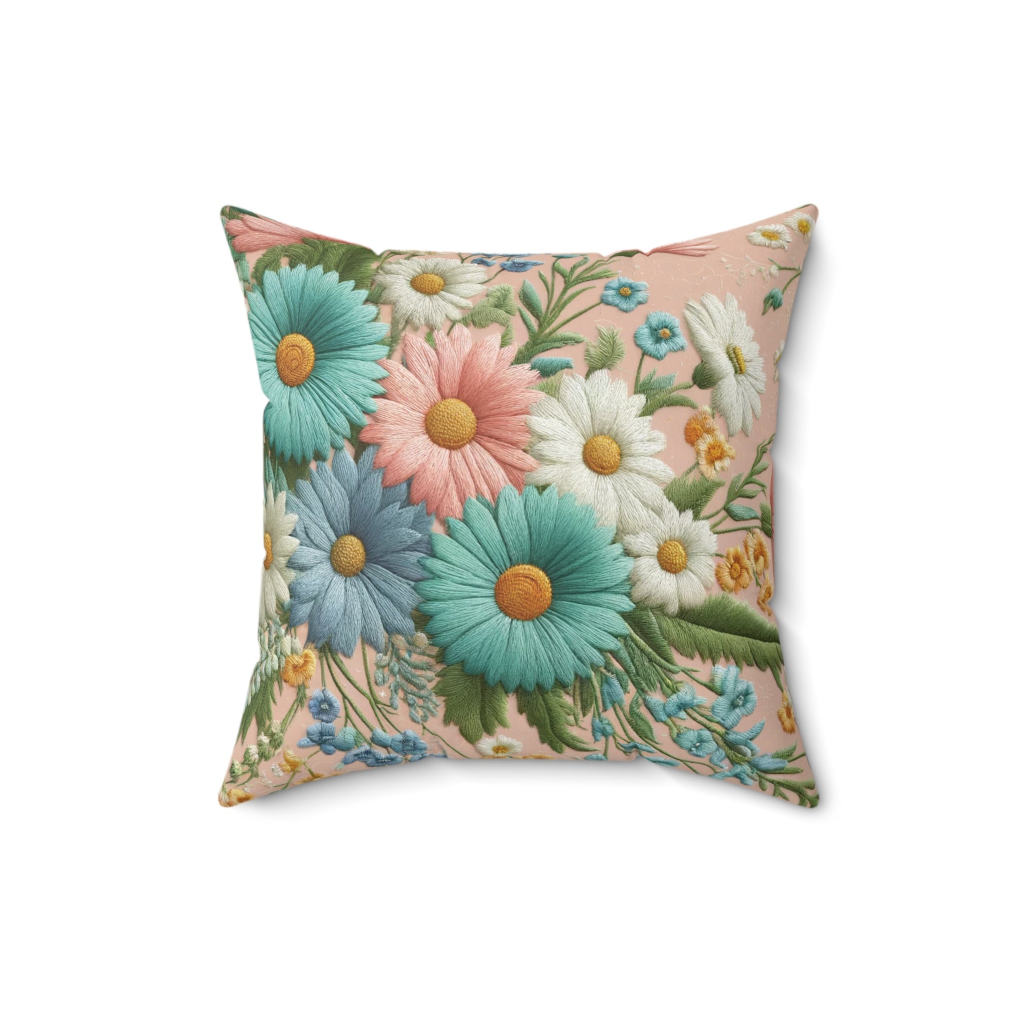 Best Elegant Pastel Floral Boho Square Pillow Add a Touch of Nature to Your Home Decor | Premium Quality, Soft, and Durable | Perfect for Couch, Bed, or Chair | Elegant Floral Bedrooms, Soft,Pillow Gift New House, Bridal Shower Gift - MRSBYVALLE