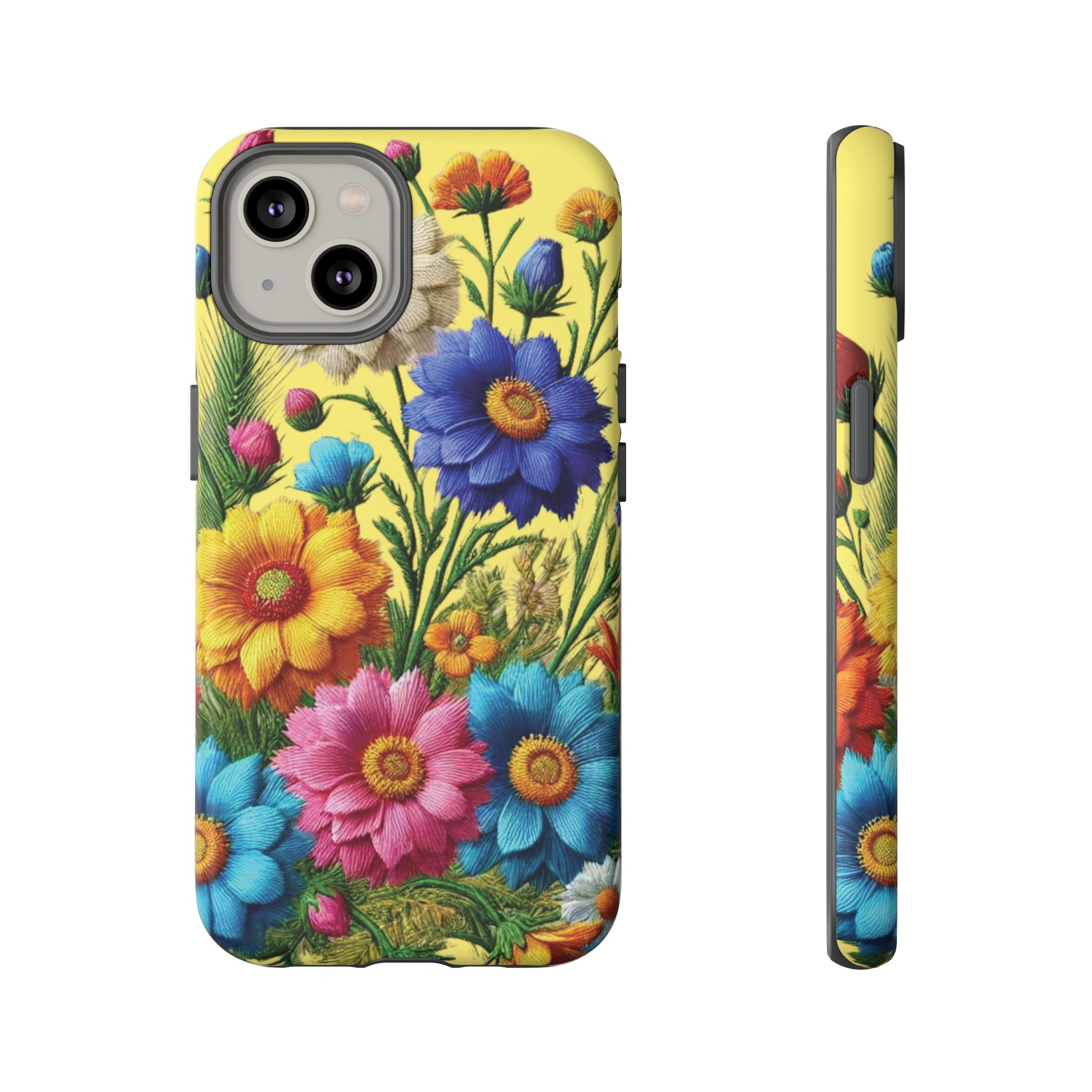 Phone Case Yellow Bright Floral Protective Phone Case Gift for Her Phone 15, Samsung iPhone Samsung  iPhone 15, Samsung iPhone Samsung Accessory Gift for Her