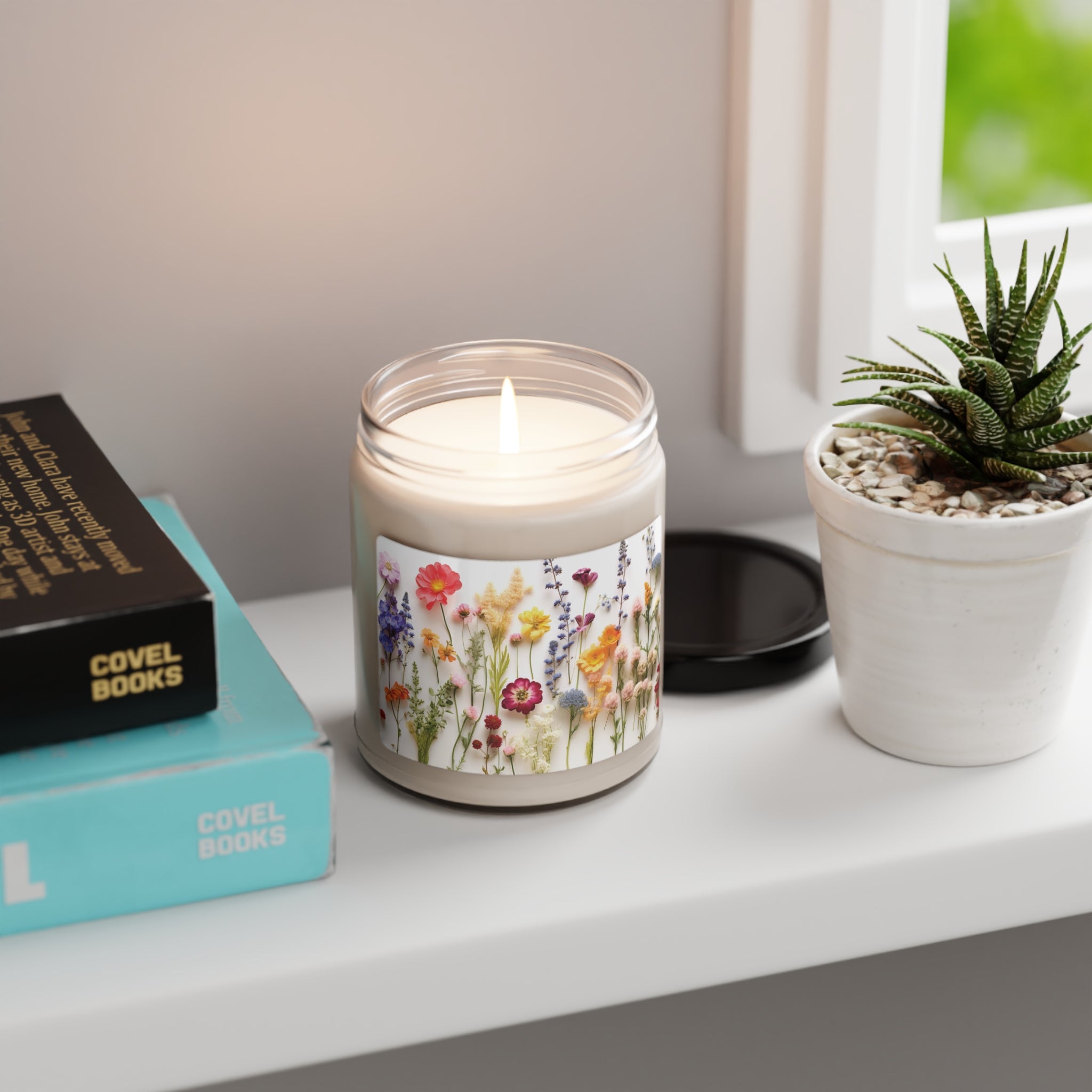 Wildflower Floral Candle 9oz Perfect for Relaxation Home Ambiance Scented Soy Candle, 9oz, Wedding, Bridal Shower, Mother's Day Gift Housewarming Gift.