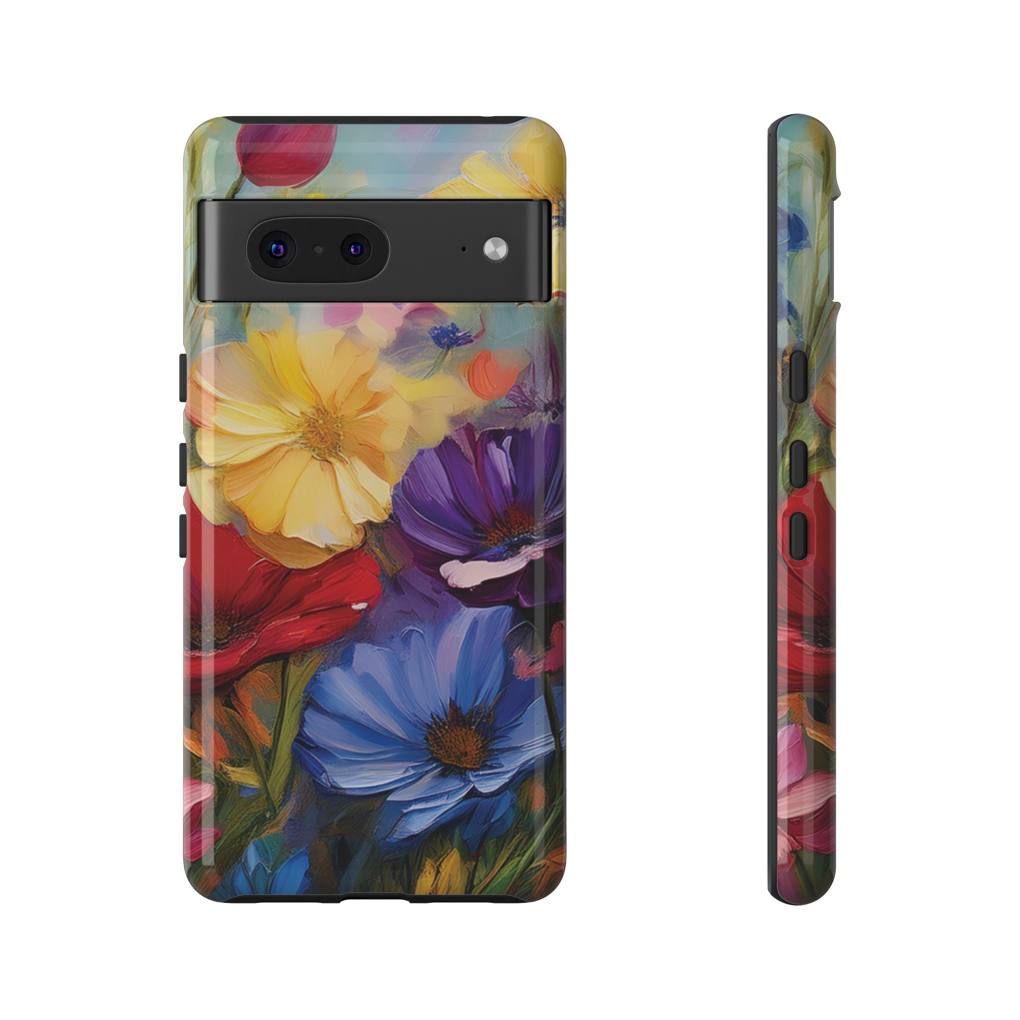 Bold Wildflower Phone Case Bright Hand-Painted Floral Art Vibrant Botanical Design for iPhone & Samsung | Trendy Nature Lover Gift Phone  Galaxy