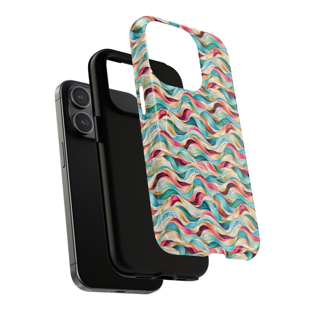 Colorful Wave MagSafe Tough Phone Case