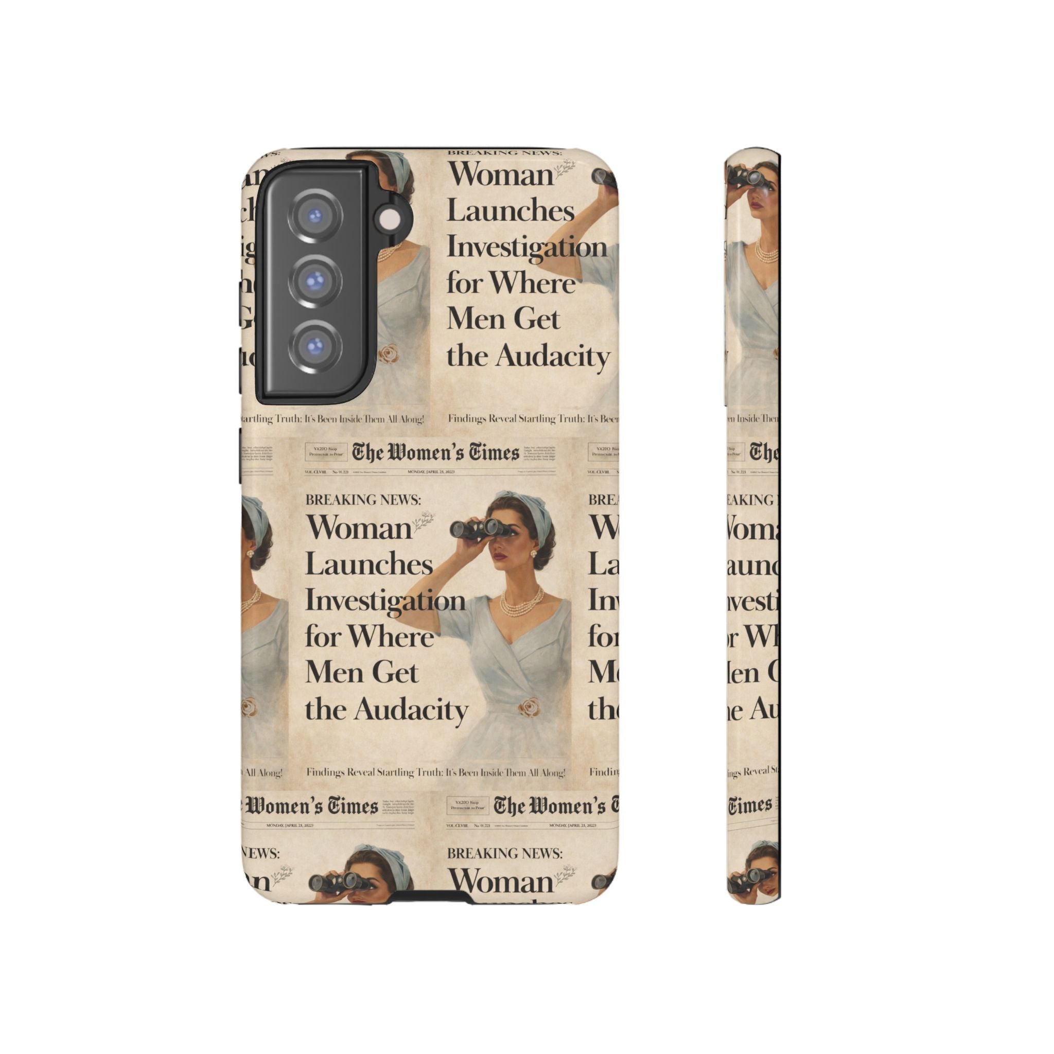 Funny Vintage Sarcastic Women Phone Case | Retro Sarcasm Text Design