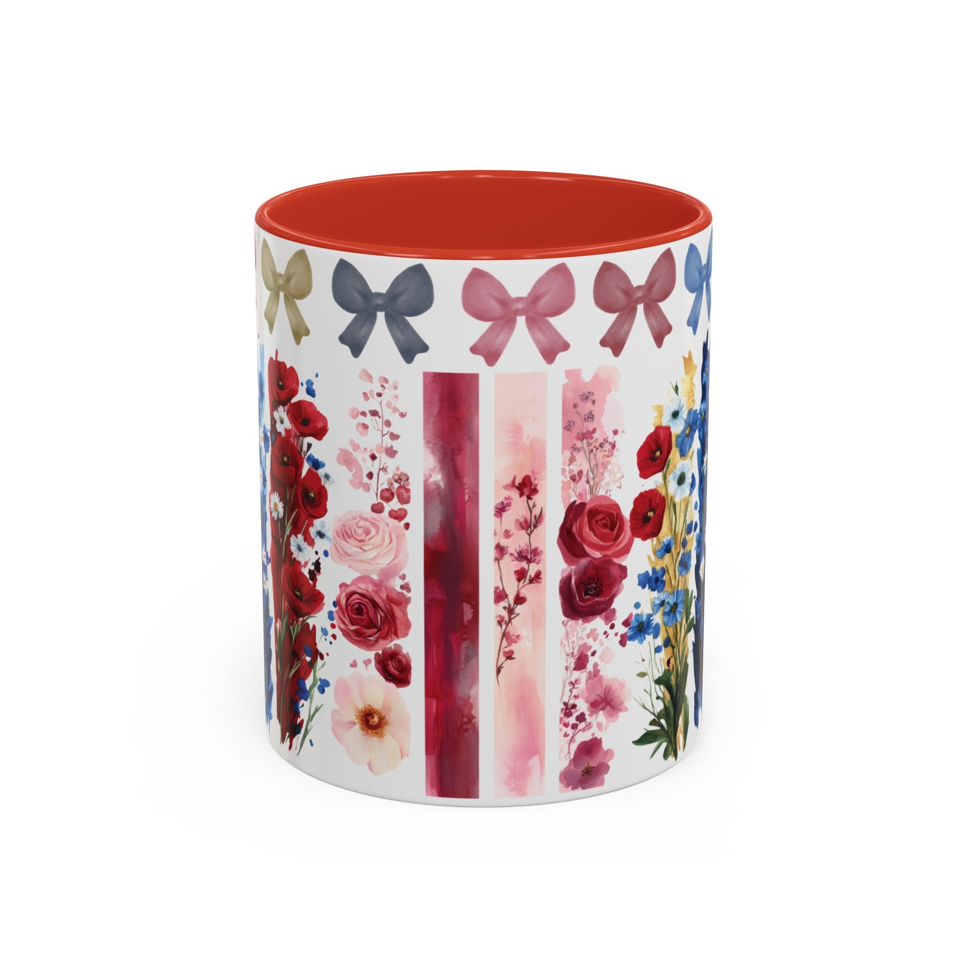 Brushstroke floral With Bows| Christian Mug with Bible Verse | Inspirational Gift for Christians | 11oz and 15oz Ceramic Coffee Mug Cozy Spring Mornings