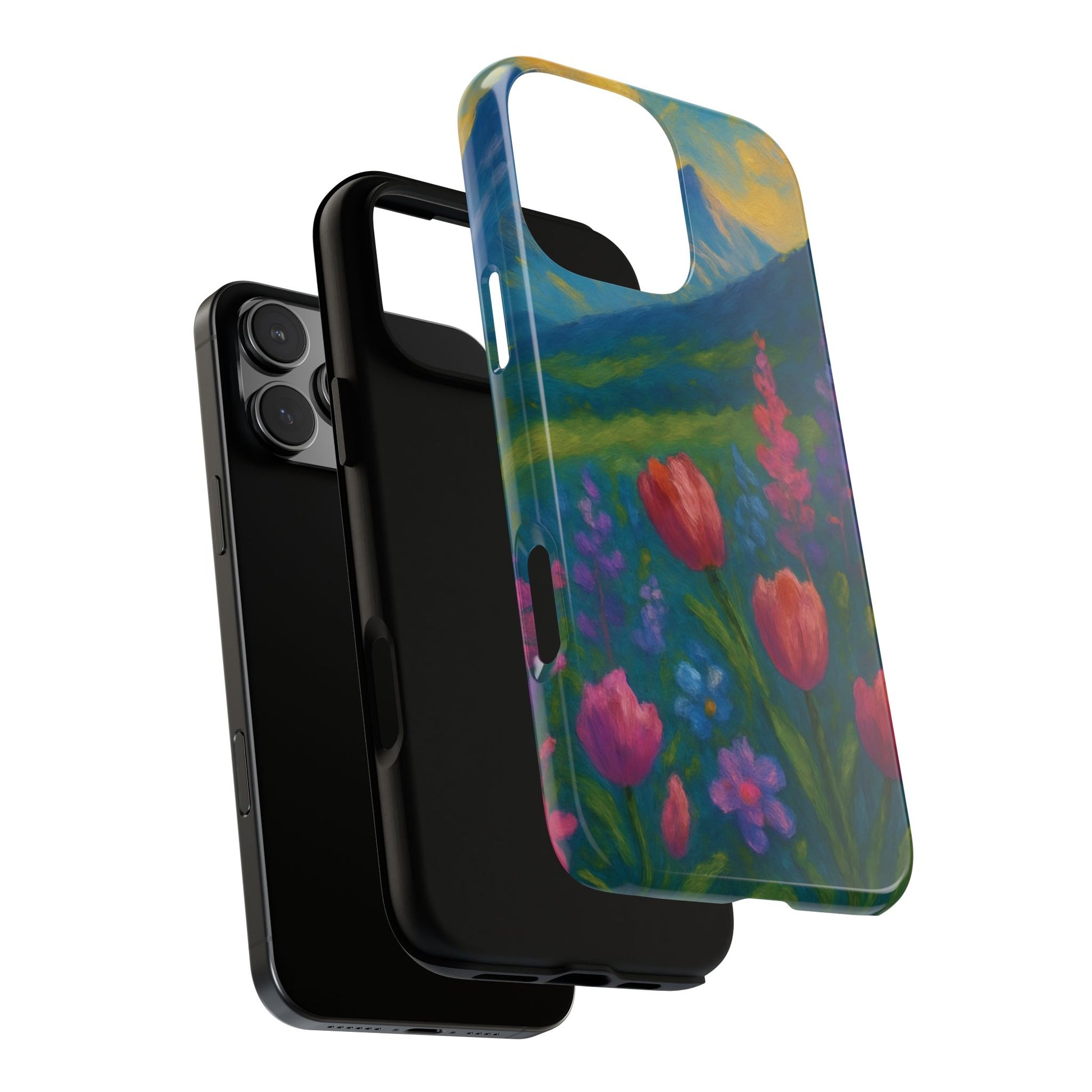 Mountains Wildflowers Phone Case | Vibrant Botanical Floral Design | Nature-Inspired Protective Cover for iPhone & Samsung | Trendy Aesthetic Gift Idea